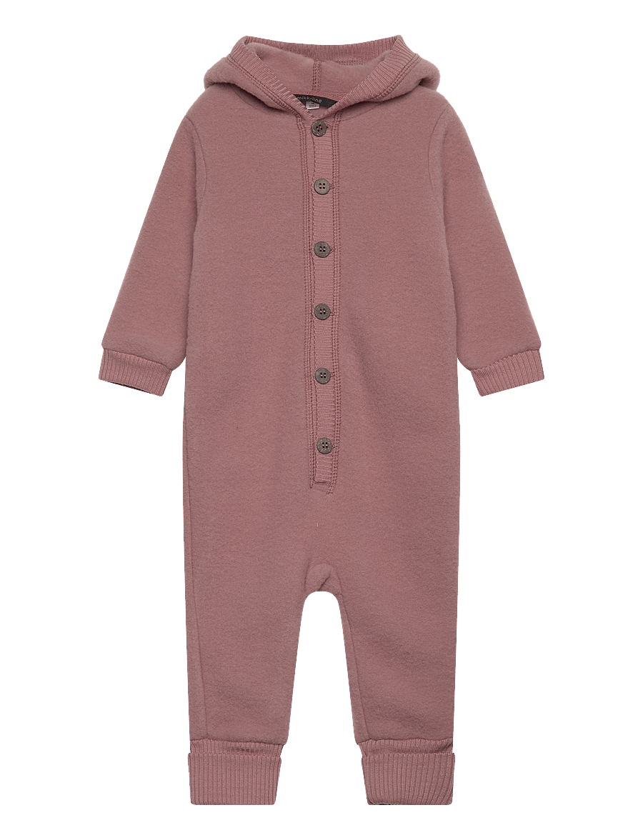 mikk-line - Wool Baby Suit w. Hood - funkionsunterwäsche - baby - burlwood - 0