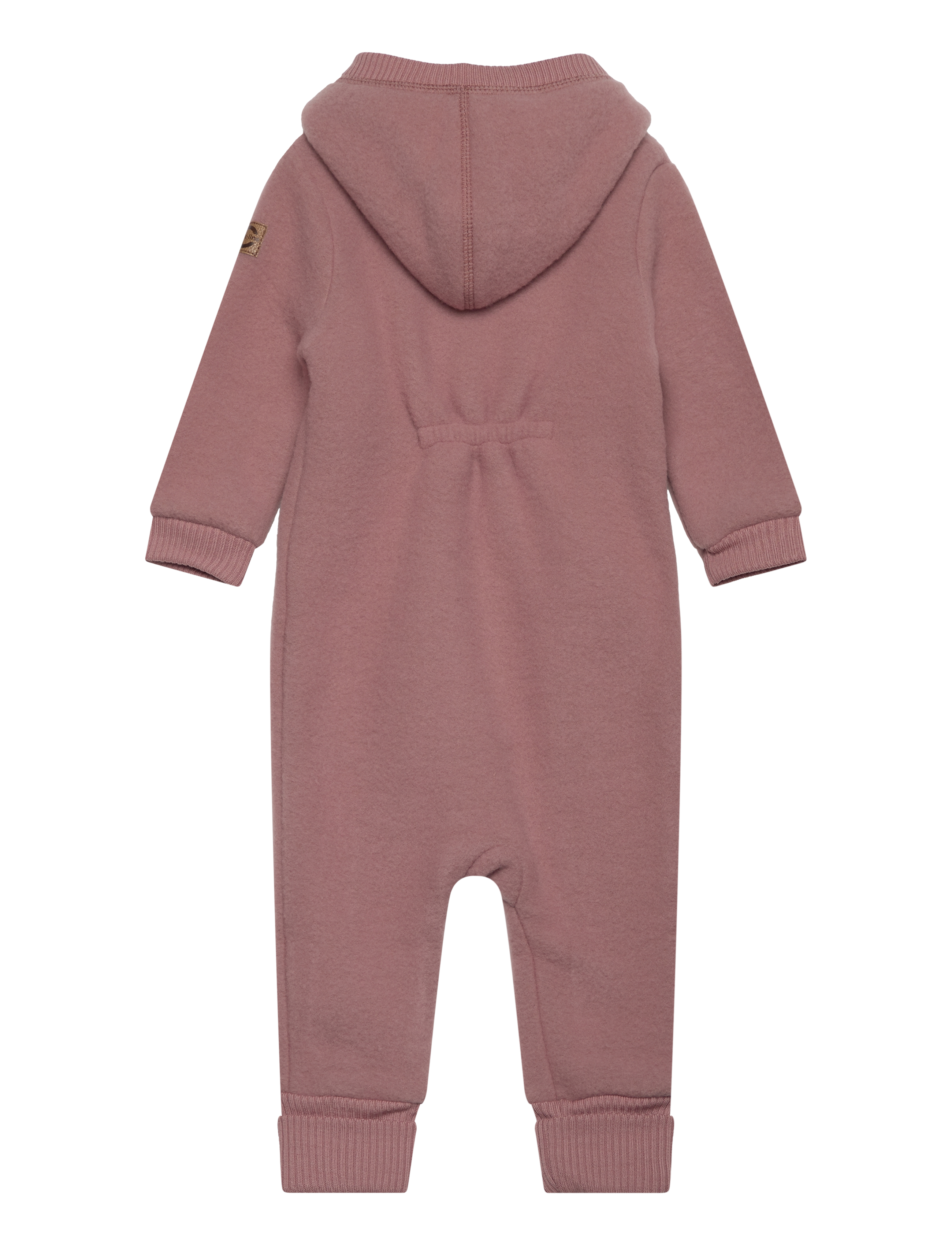 mikk-line - Wool Baby Suit w. Hood - långärmade bodysuits - burlwood - 1