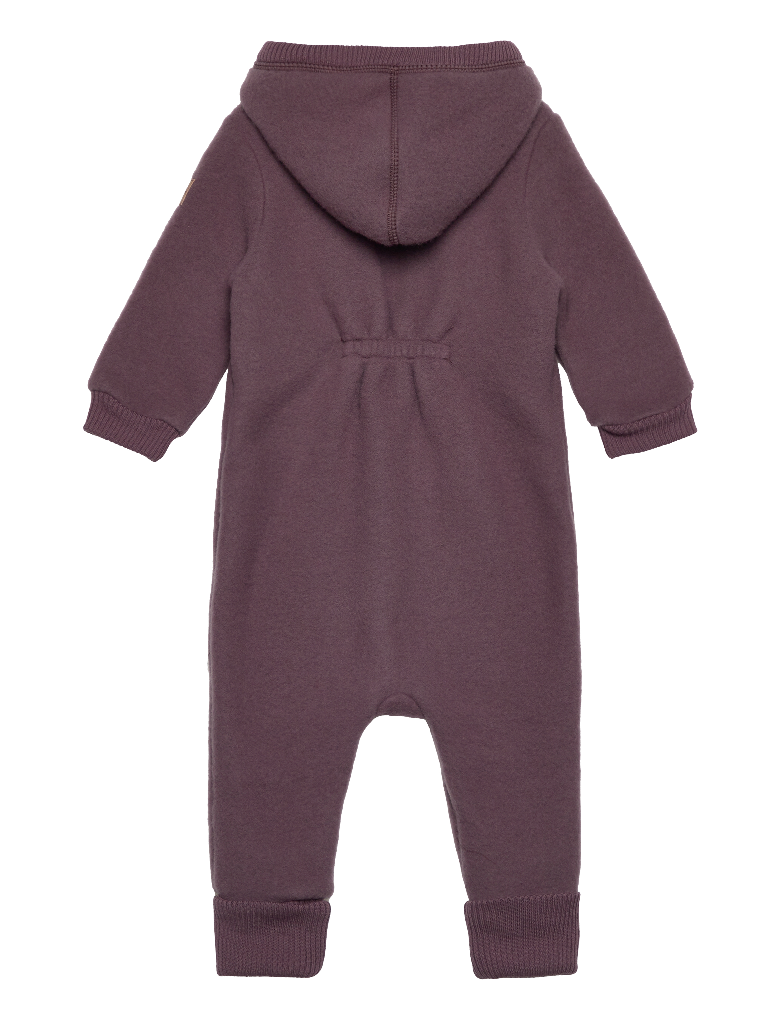 mikk-line - Wool Baby Suit w. Hood - long-sleeved - huckleberry - 1