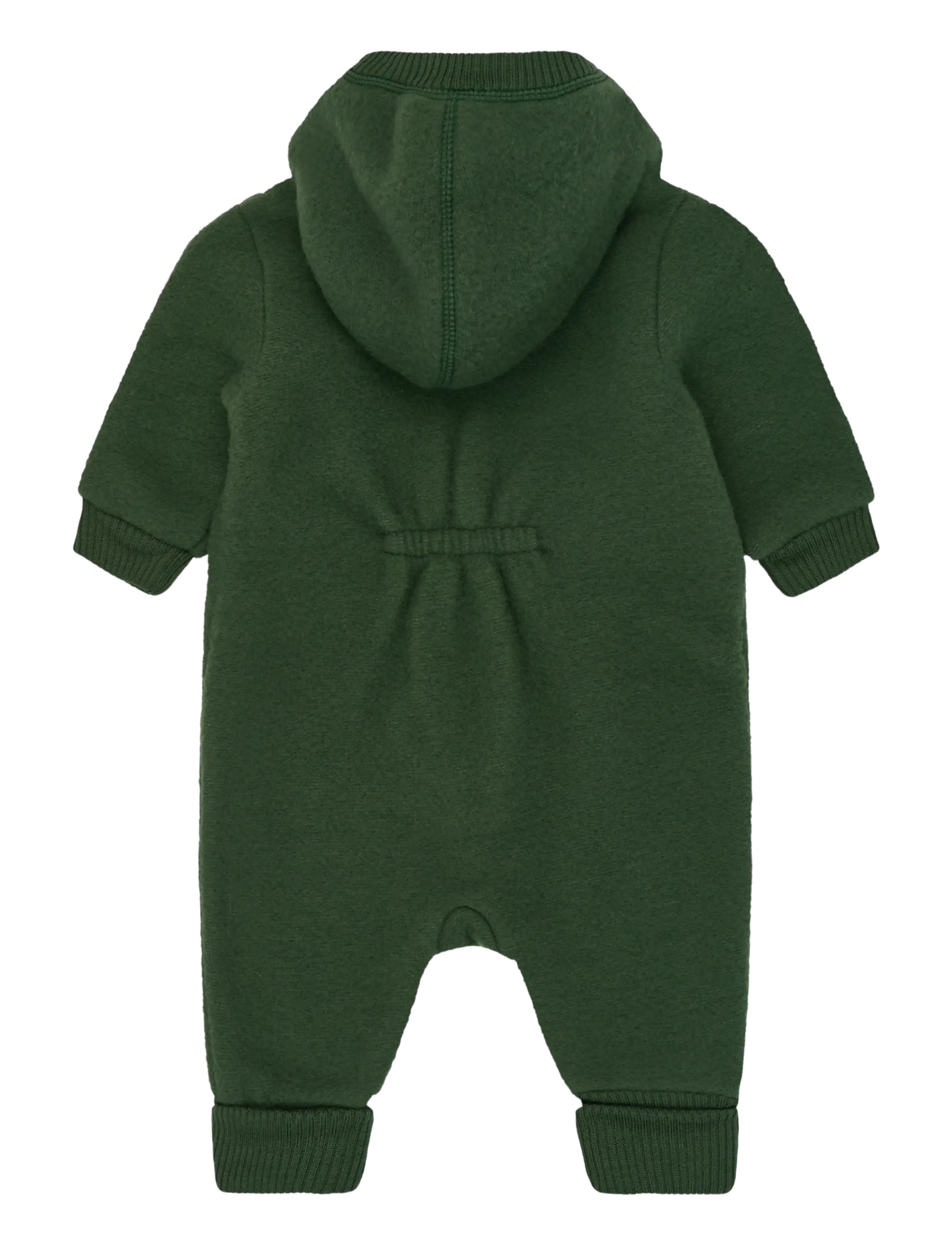 mikk-line - Wool Baby Suit w. Hood - beebi alusriided - kombu green - 1