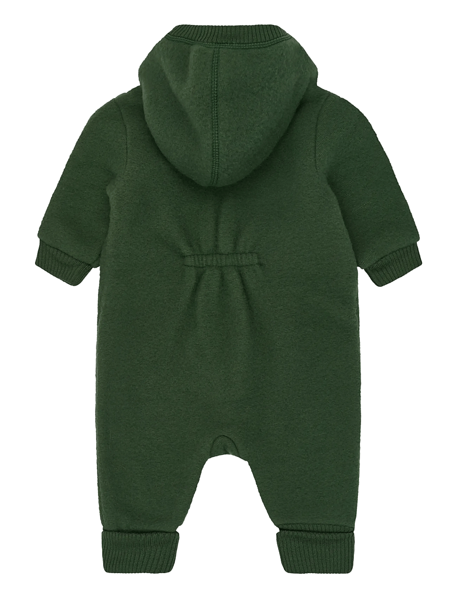 mikk-line - Wool Baby Suit w. Hood - beebi alusriided - kombu green - 1
