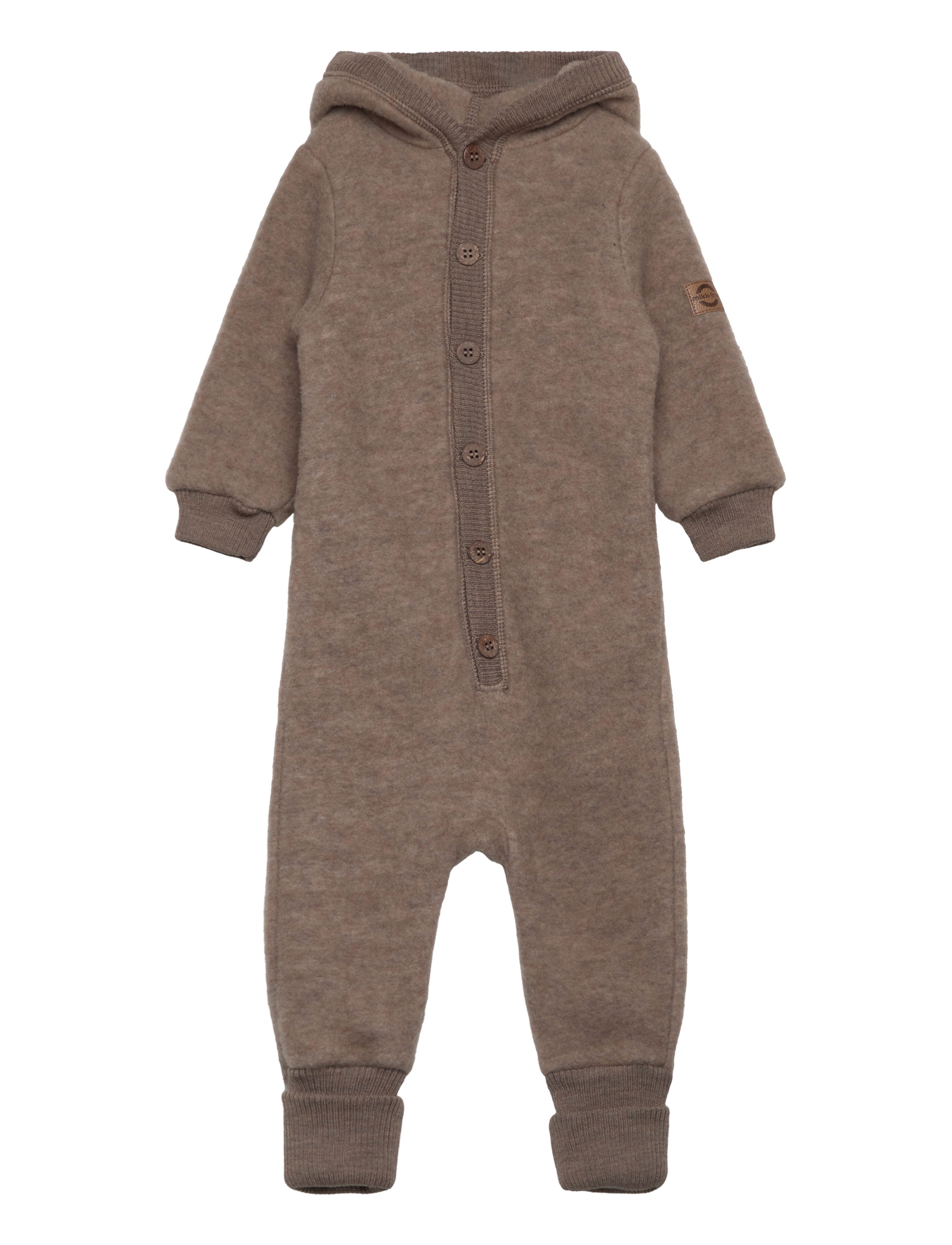 mikk-line Wool Baby Suit W. Hood, 104, Fleece Oberbekleidung, Braun - Suits, Kinder