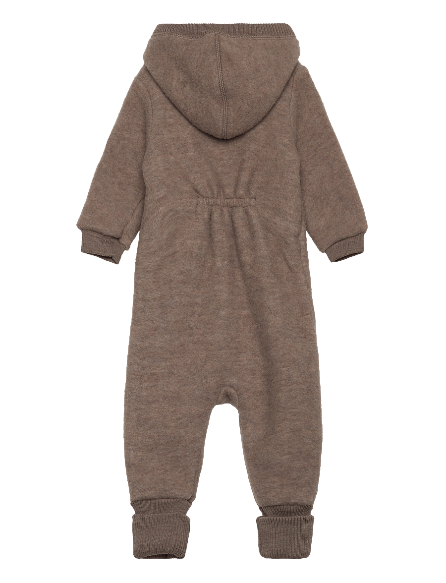 mikk-line - Wool Baby Suit w. Hood - funkionsunterwäsche - baby - melange denver - 1