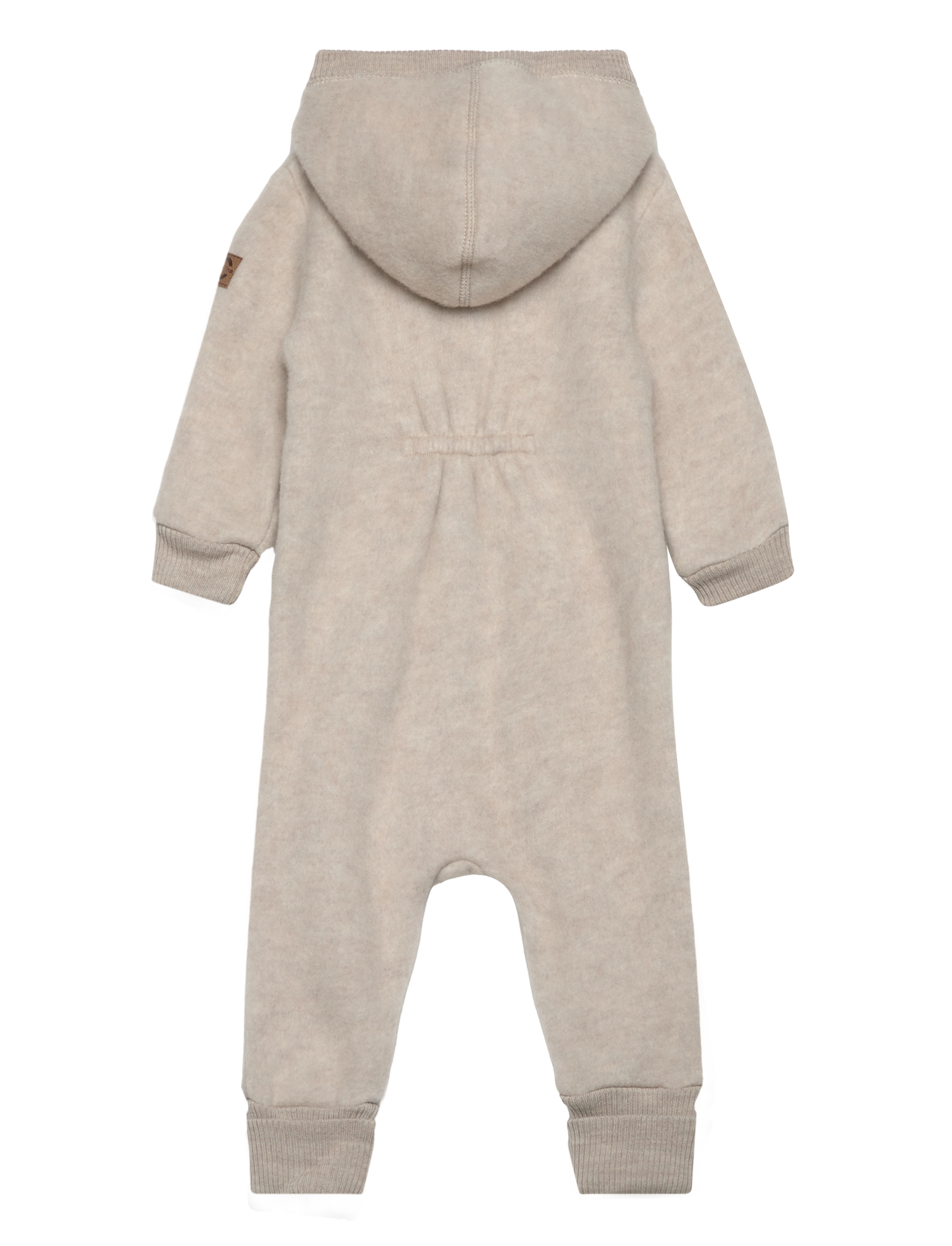 mikk-line - Wool Baby Suit w. Hood - base layer baby - melange offwhite - 1