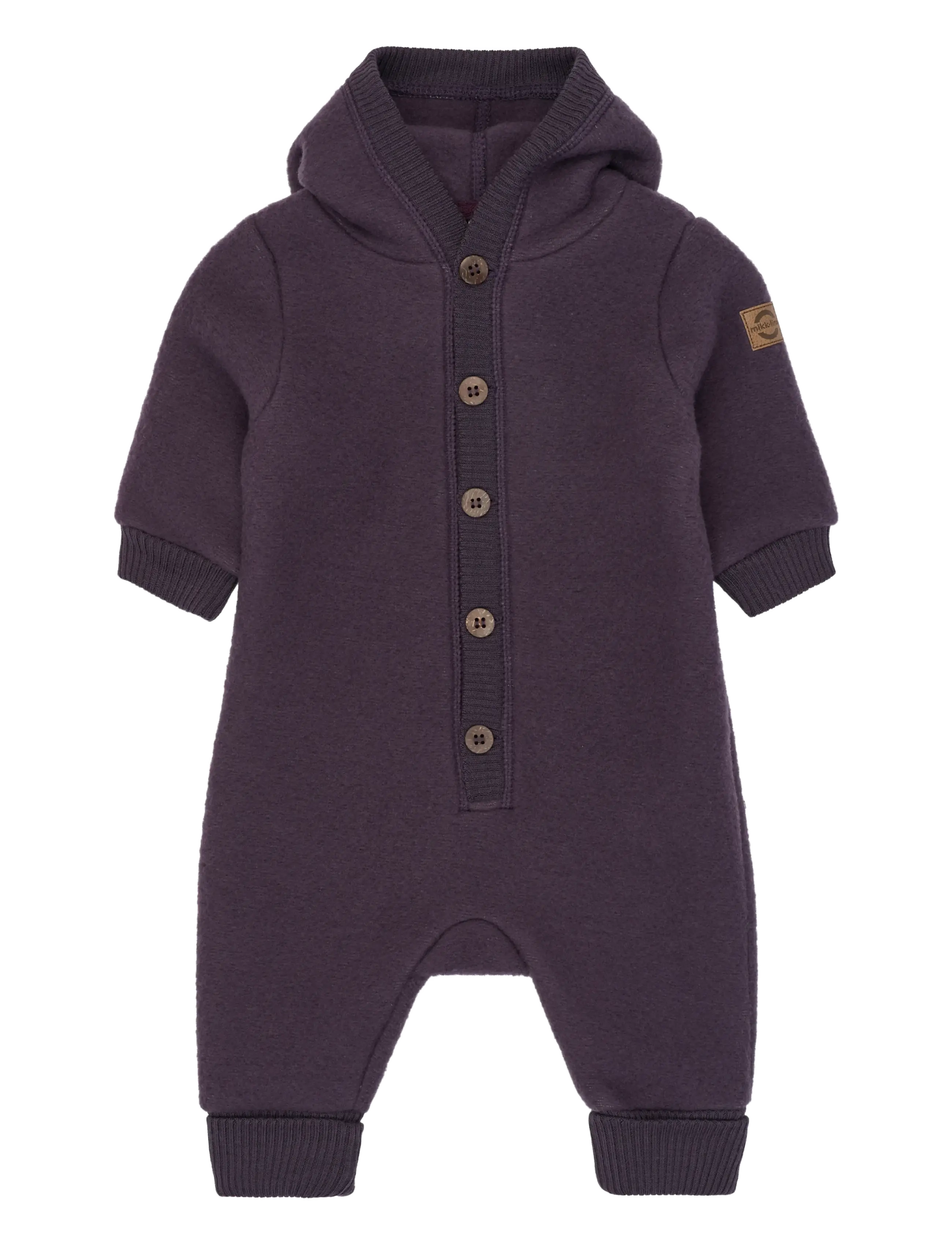 mikk-line Wool Baby Suit w. Hood - mikk-line - PLUM PERFECT / purple