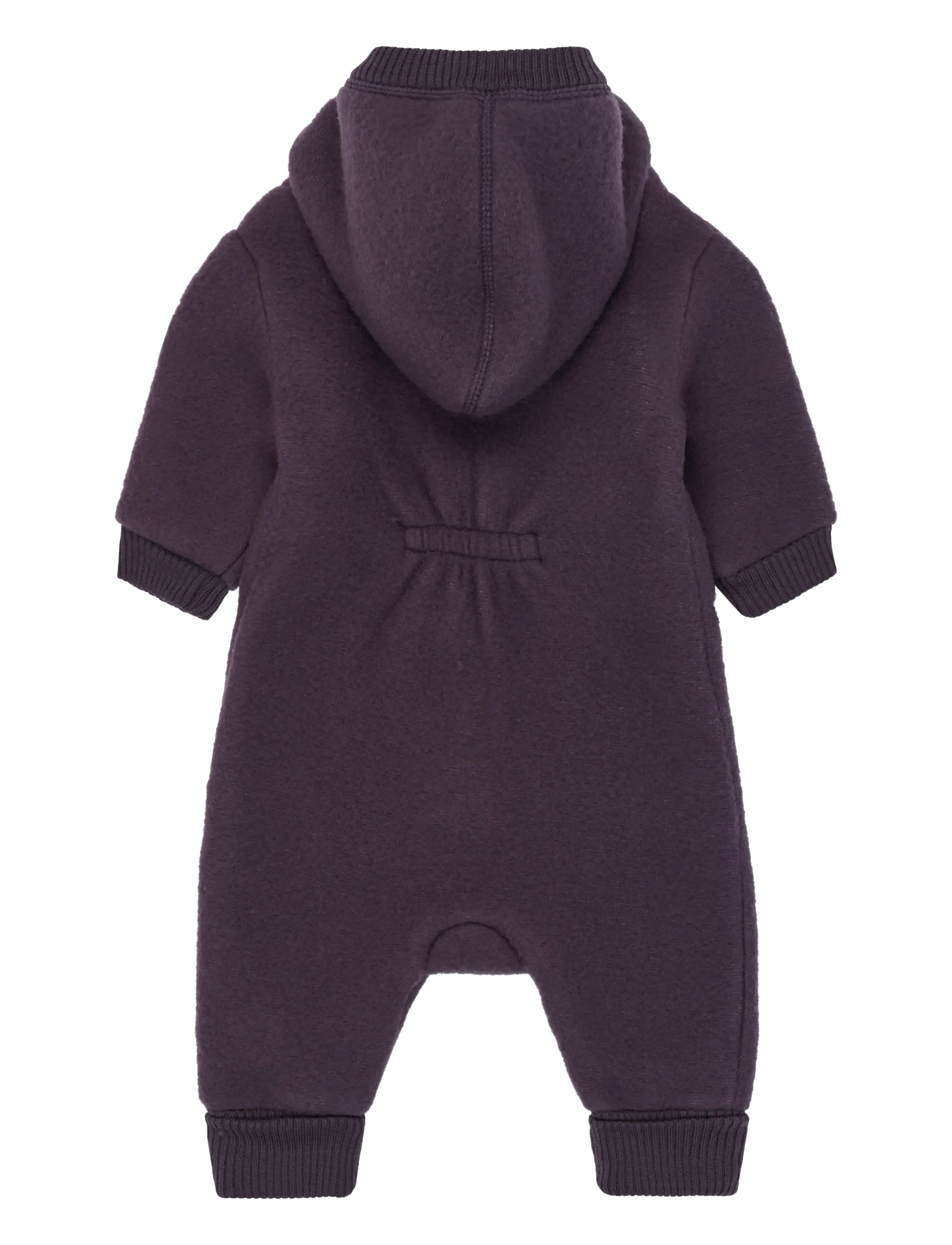 mikk-line - Wool Baby Suit w. Hood - beebi alusriided - plum perfect - 1