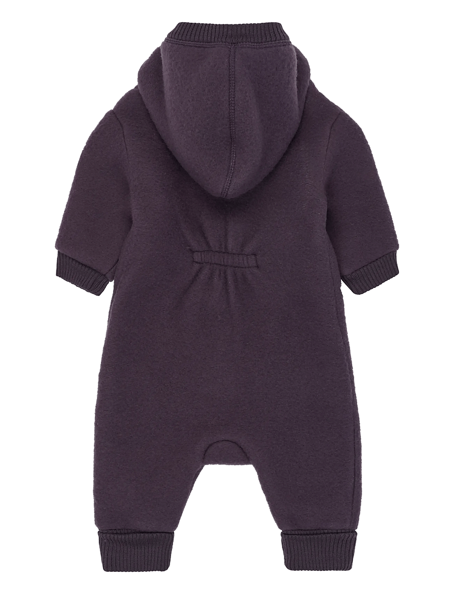 mikk-line - Wool Baby Suit w. Hood - beebi alusriided - plum perfect - 1