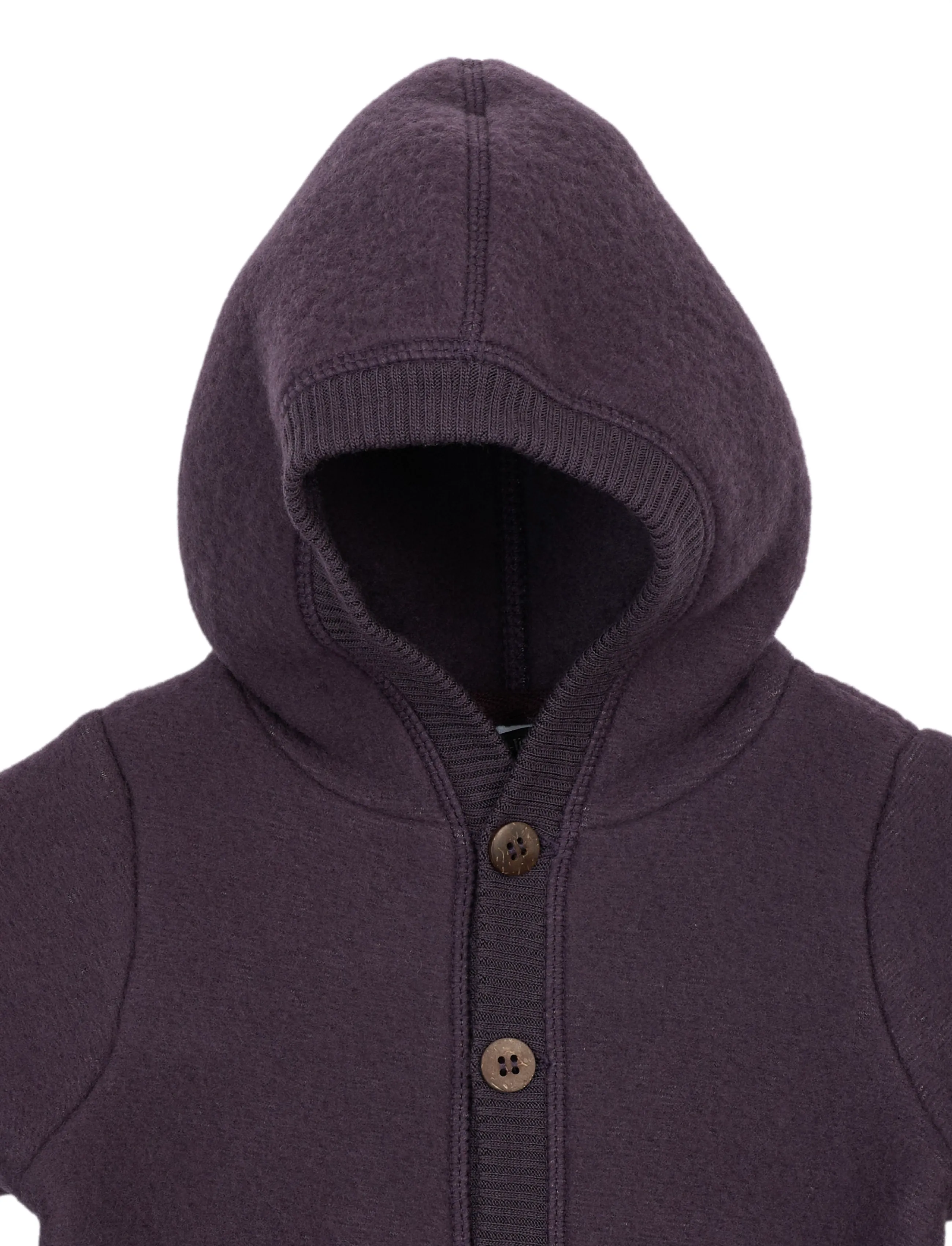 mikk-line - Wool Baby Suit w. Hood - beebi alusriided - plum perfect - 4