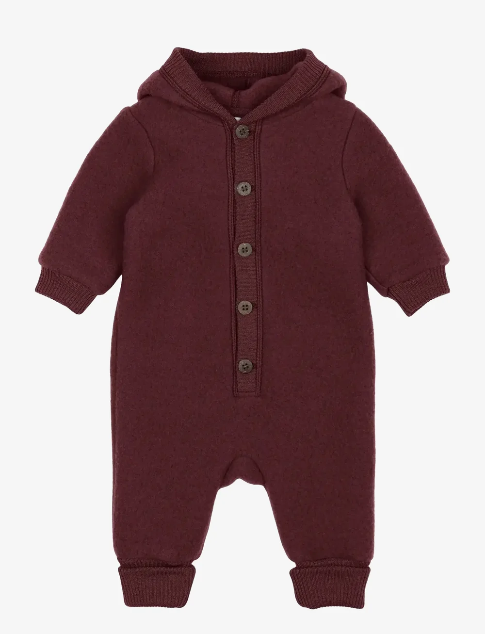 mikk-line - Wool Baby Suit w. Hood - funkionsunterwäsche - baby - rum raisin - 0