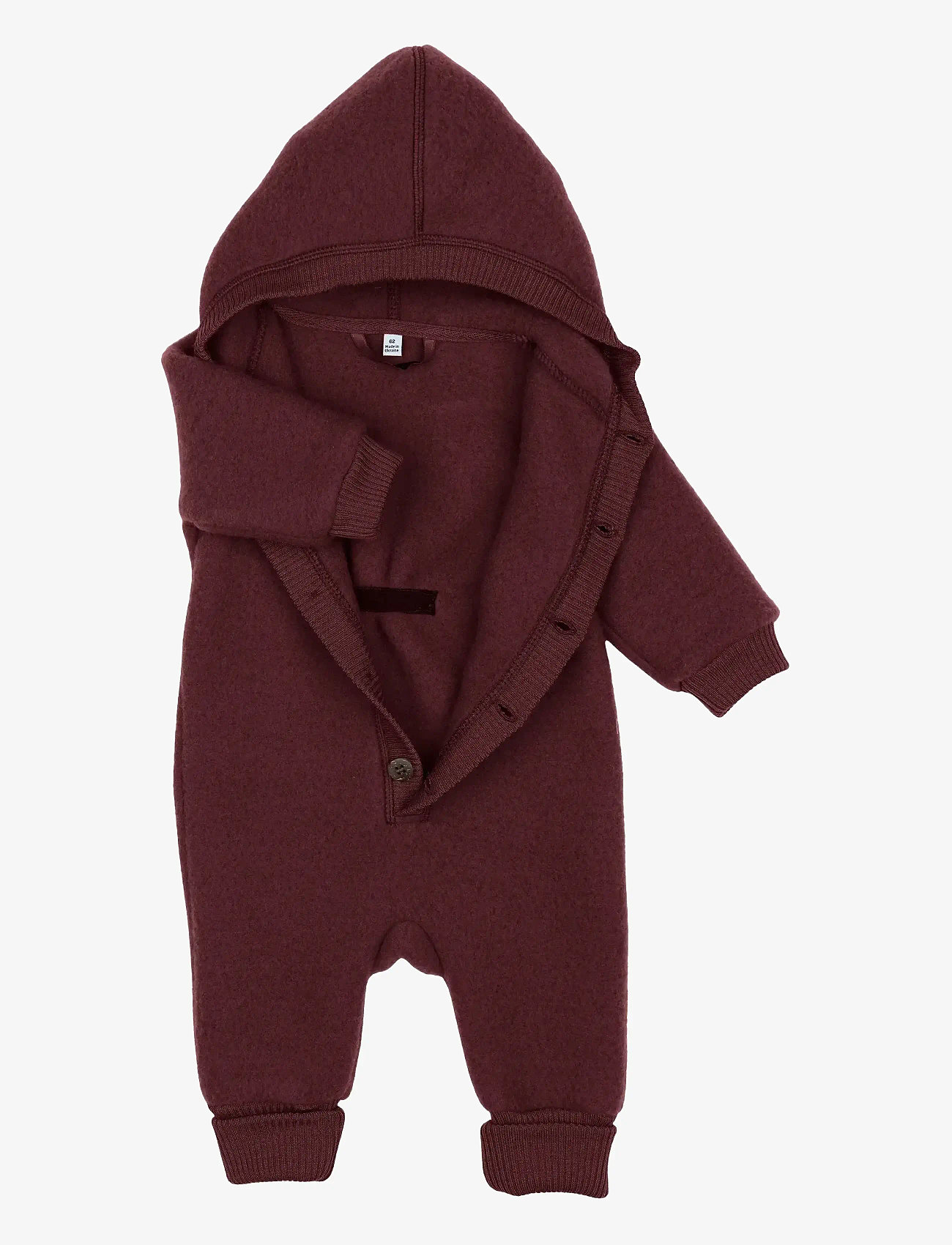 mikk-line - Wool Baby Suit w. Hood - baselayer til baby - rum raisin - 2