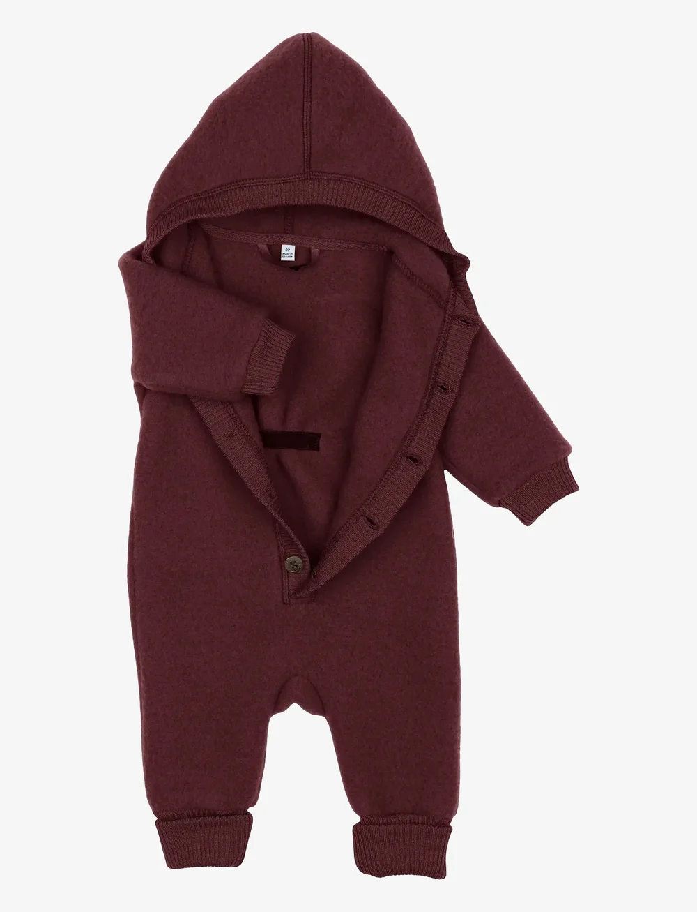 mikk-line - Wool Baby Suit w. Hood - funkionsunterwäsche - baby - rum raisin - 2