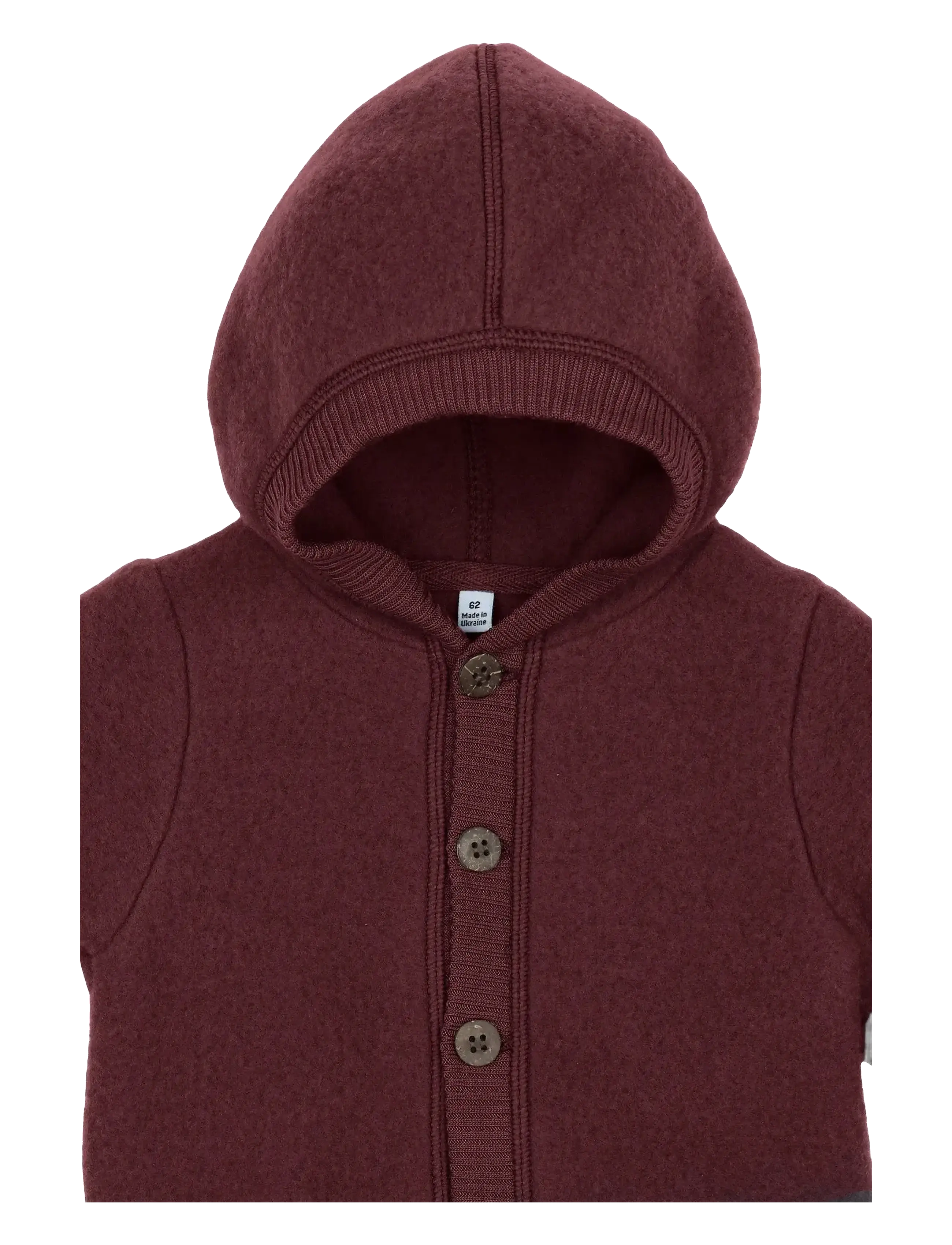 mikk-line - Wool Baby Suit w. Hood - onderkleren - baby - rum raisin - 3