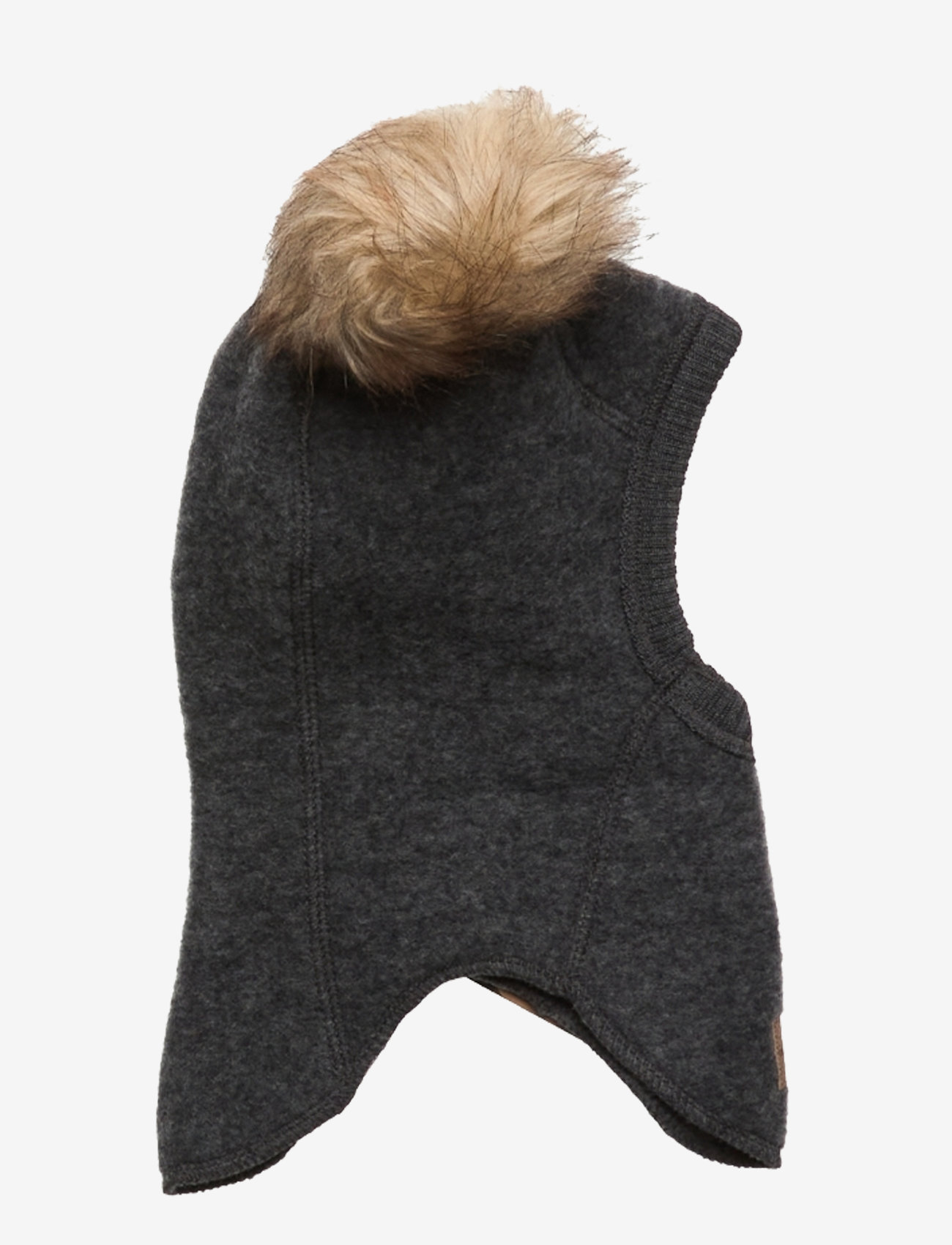 mikk-line - Wool Fullface w. Pom Pom - accessories - anthracite melange - 0