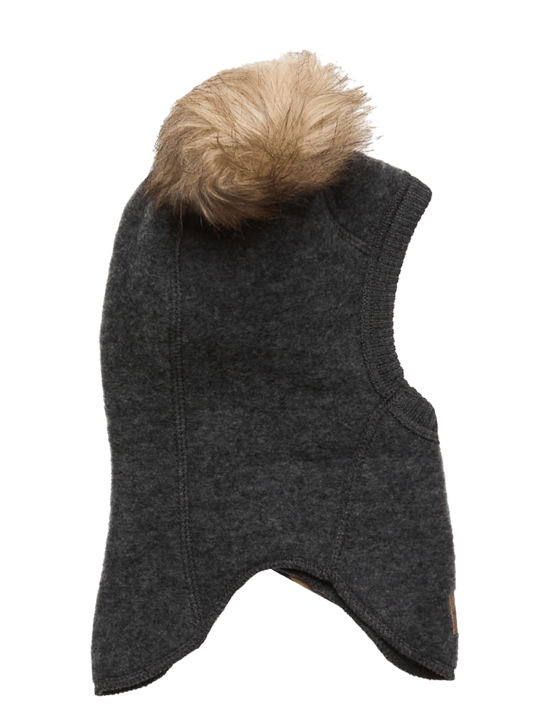 mikk-line - Wool Fullface w. Pom Pom - talveaksessuaarid - anthracite melange - 0
