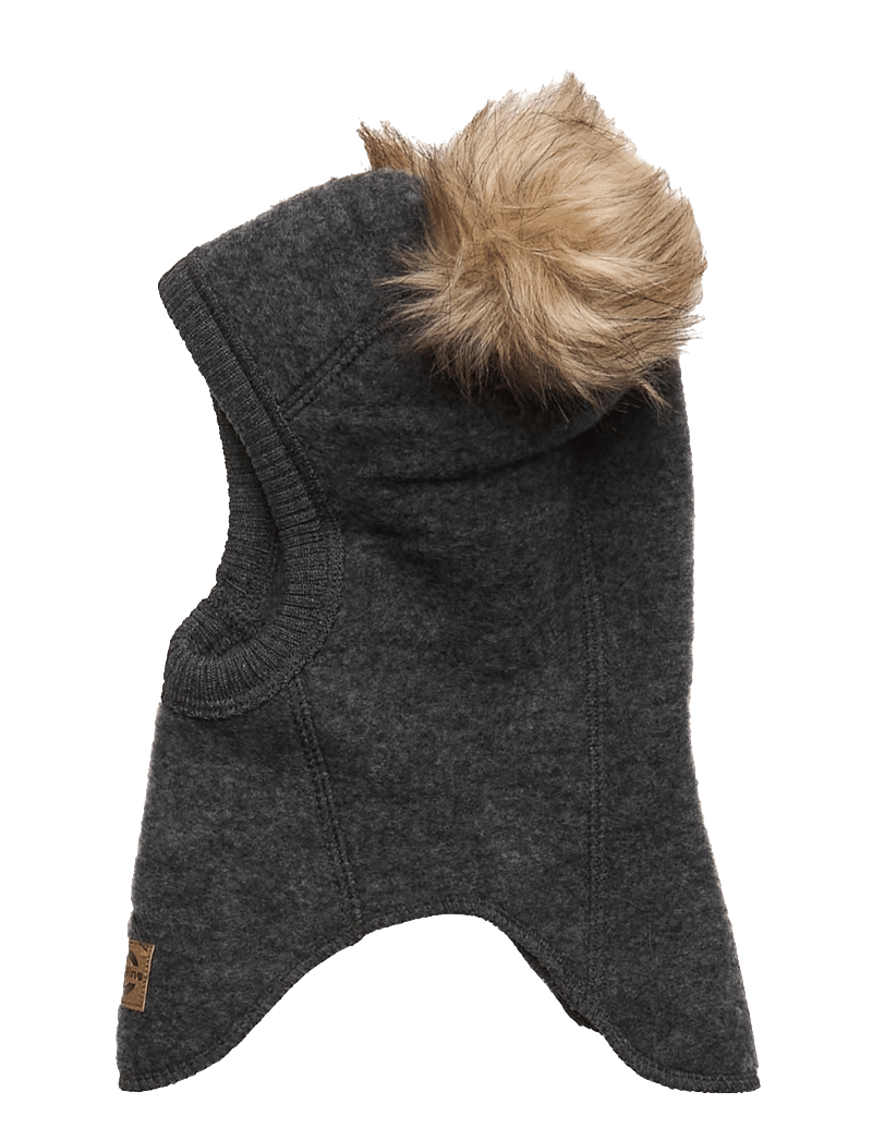 mikk-line - Wool Fullface w. Pom Pom - talveaksessuaarid - anthracite melange - 1