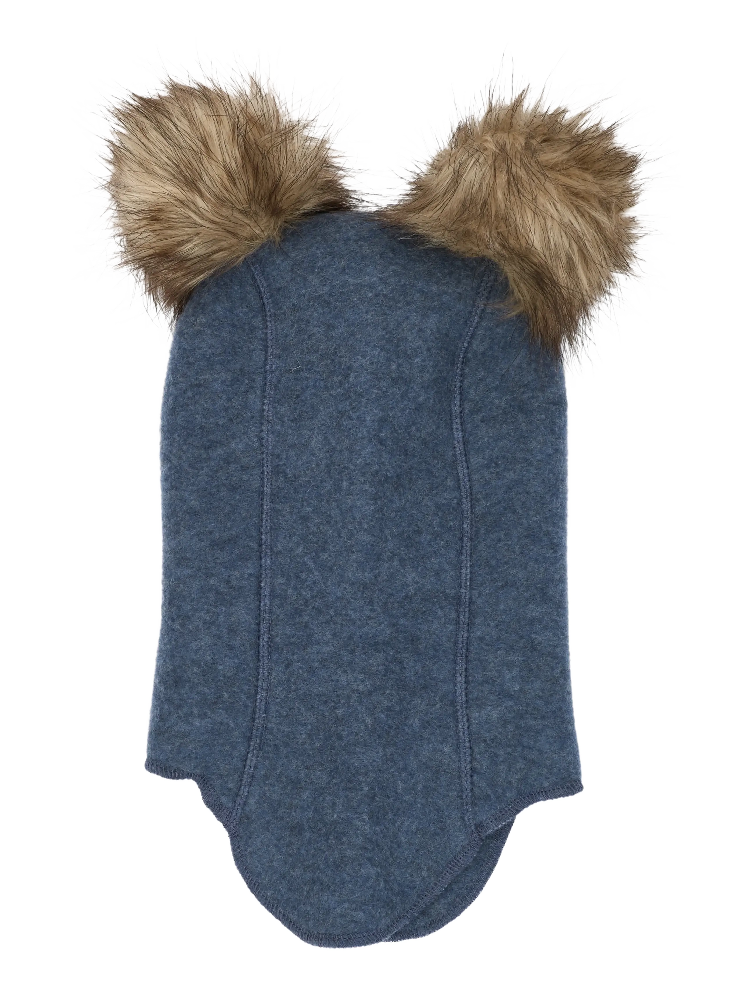 mikk-line - Wool Fullface w. Pom Pom - winteraccessoires - blue melange - 1