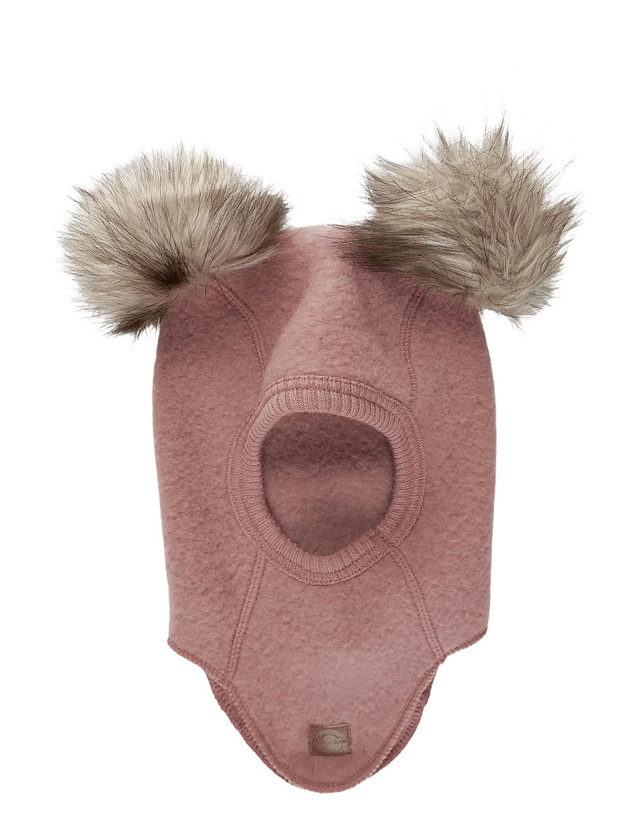 mikk-line - Wool Fullface w. Pom Pom - talvised aksessuaarid - burlwood - 0
