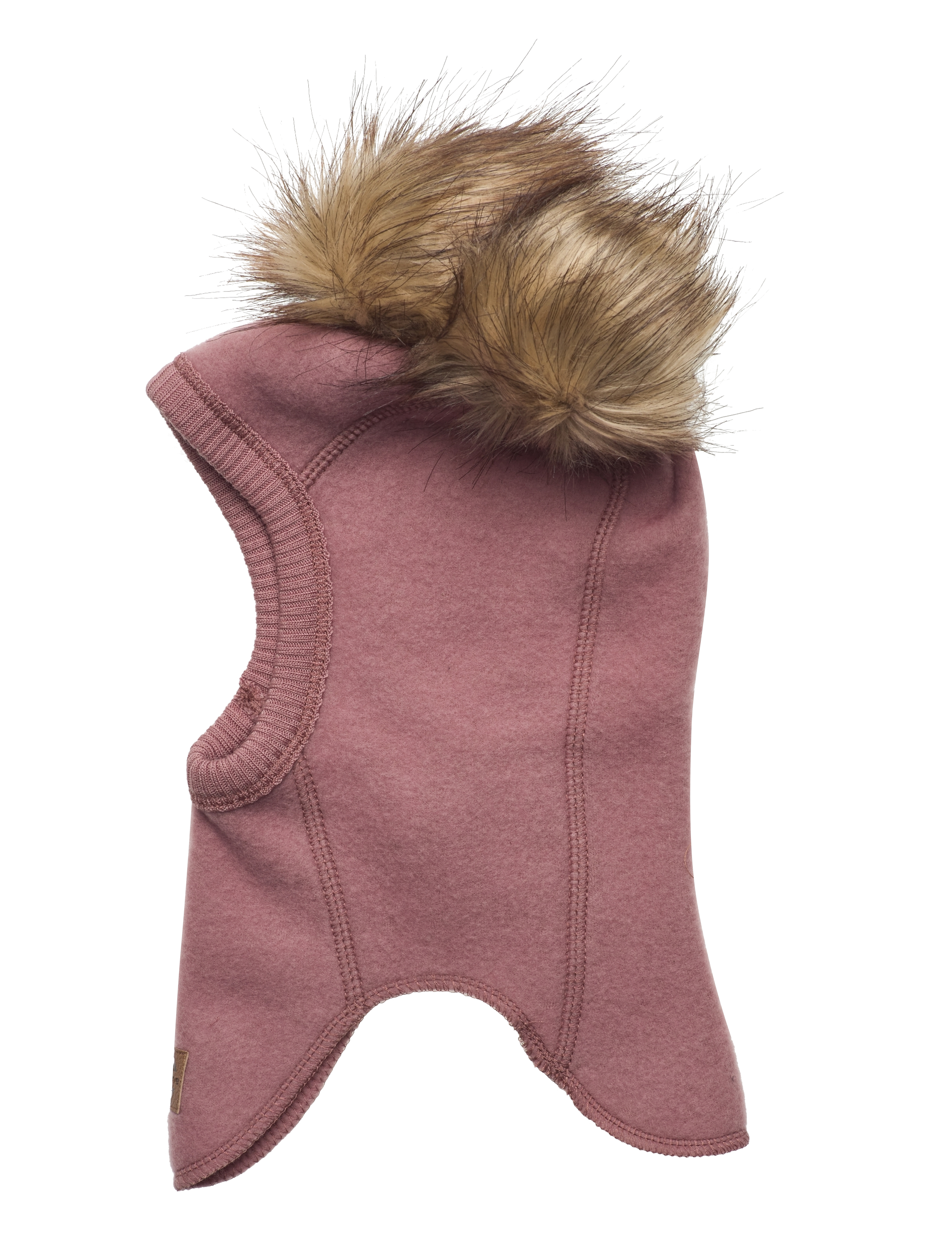 mikk-line - Wool Fullface w. Pom Pom - aksessuaarid - burlwood - 1