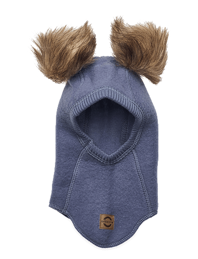 mikk-line Wool Fullface w. Pom Pom - Accessoarer - FLINT STONE / blue