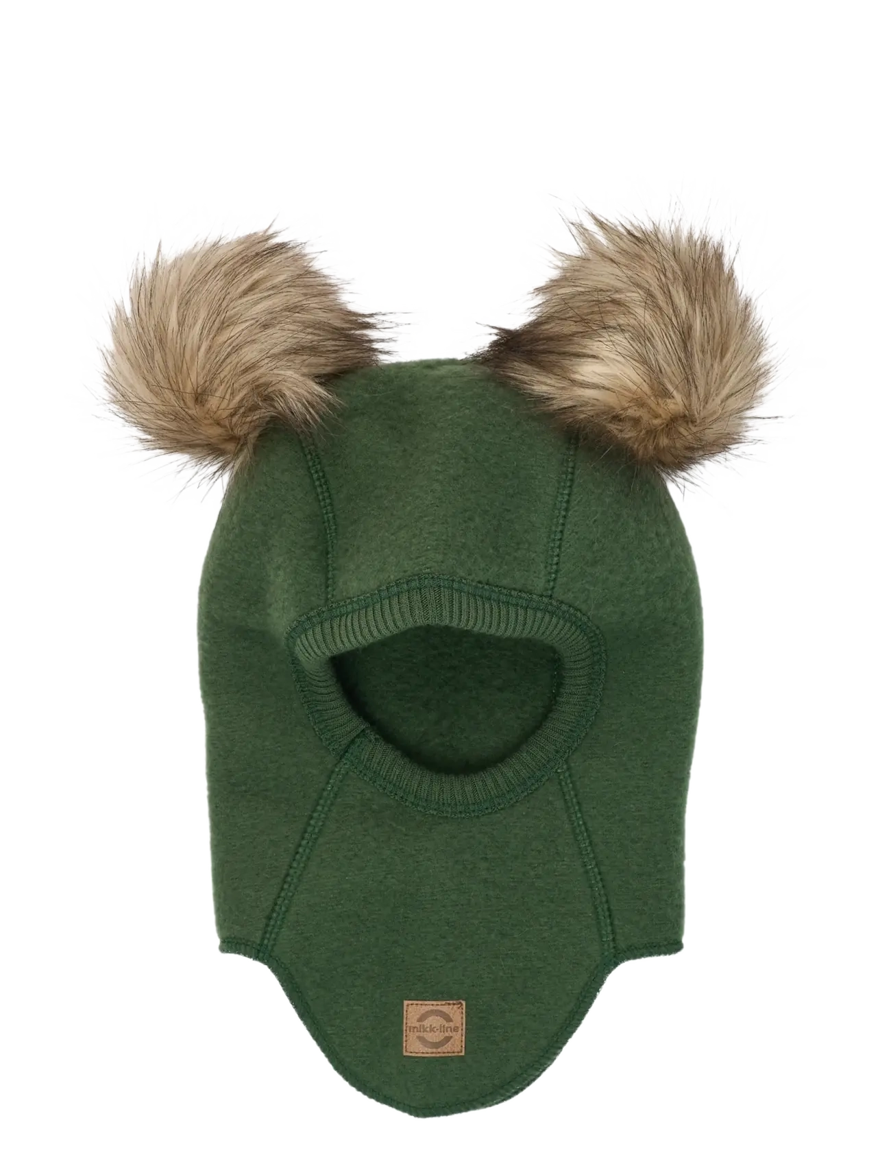 mikk-line Wool Fullface w. Pom Pom - mikk-line - KOMBU GREEN / khaki/green