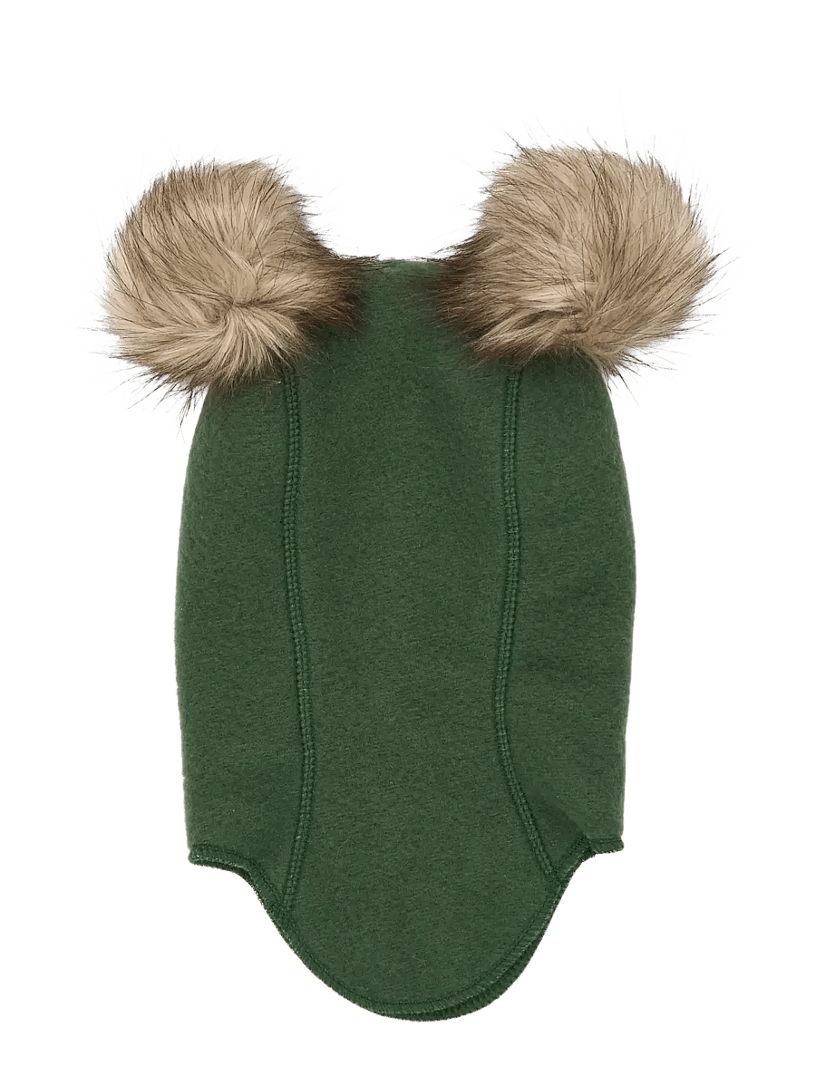 mikk-line - Wool Fullface w. Pom Pom - winteraccessoires - kombu green - 1