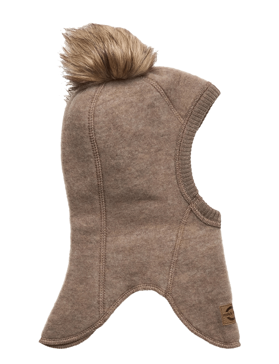 mikk-line - Wool Fullface w. Pom Pom - winteraccessoires - melange denver - 1