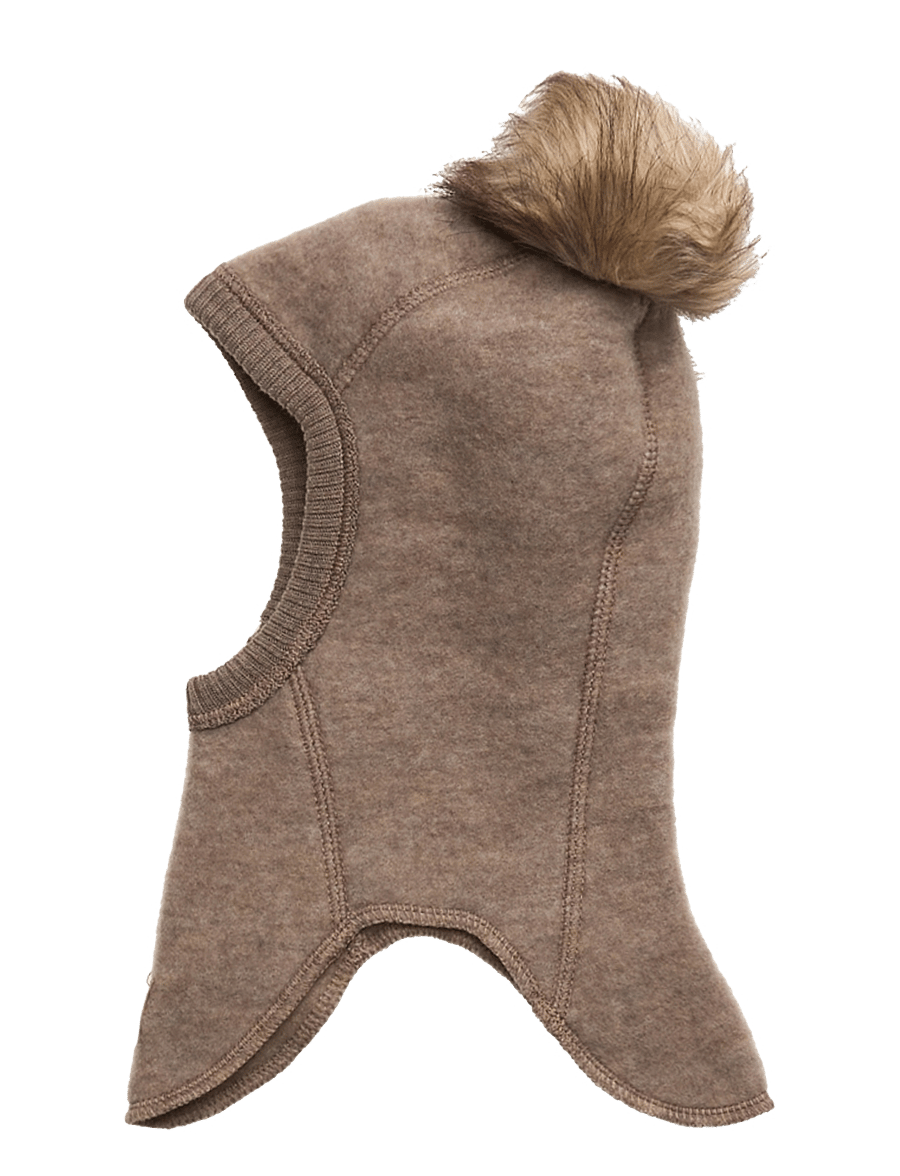 mikk-line - Wool Fullface w. Pom Pom - winteraccessoires - melange denver - 2