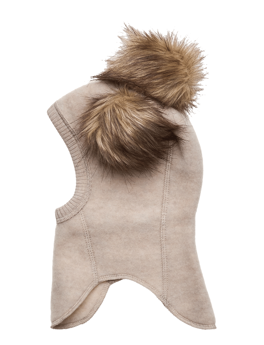 mikk-line - Wool Fullface w. Pom Pom - talveaksessuaarid - melange offwhite - 1