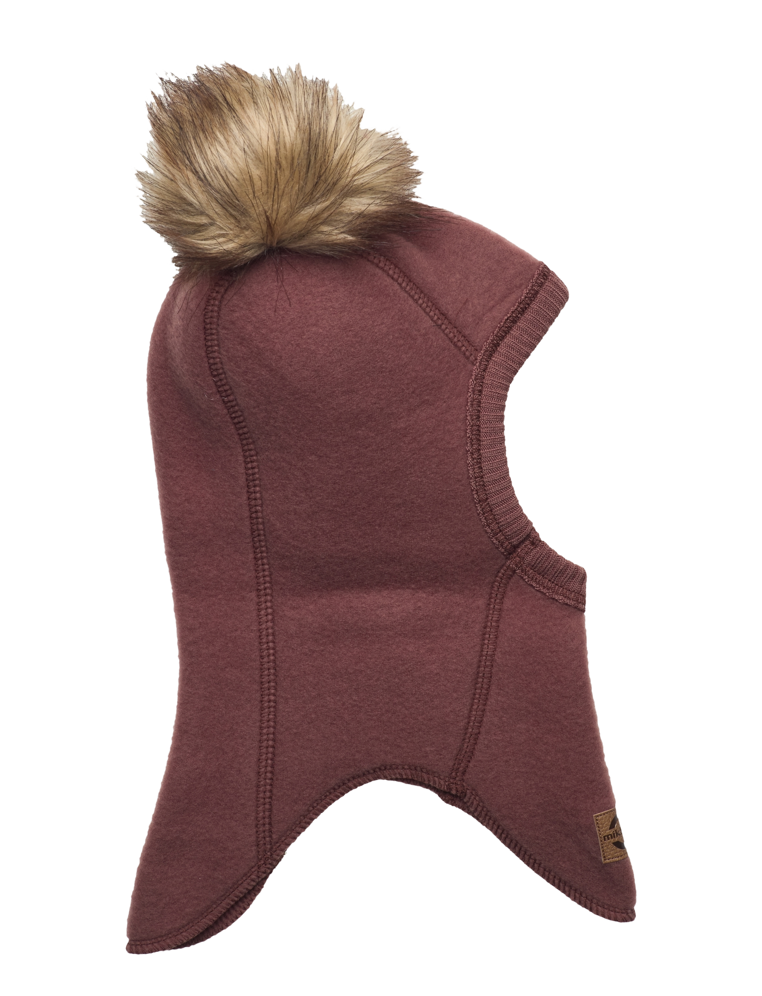 MIKK-LINE Wolle Fullface W. Pom Pom Burgundy - 50/56 - Kinder