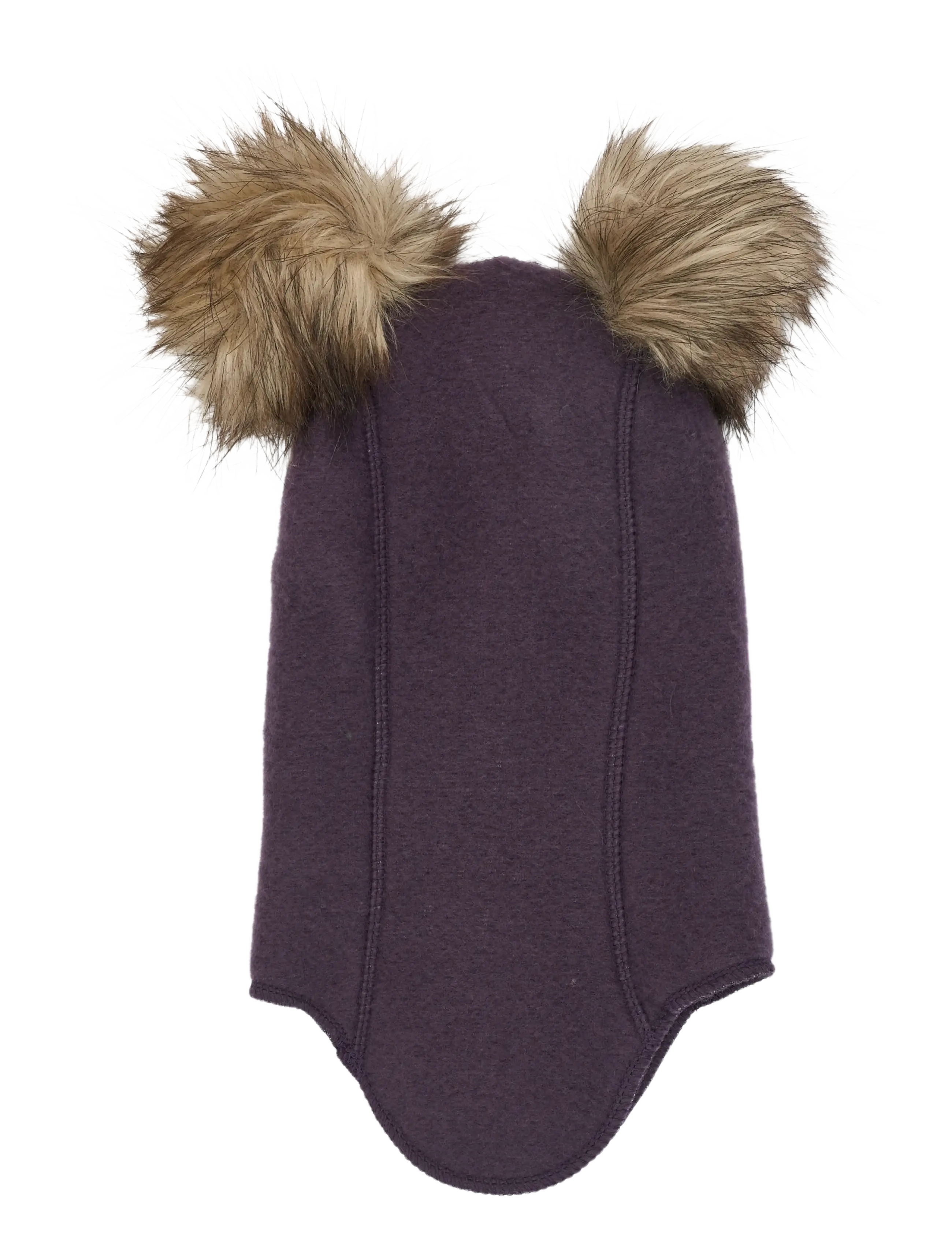 mikk-line - Wool Fullface w. Pom Pom - winteraccessoires - plum perfect - 1