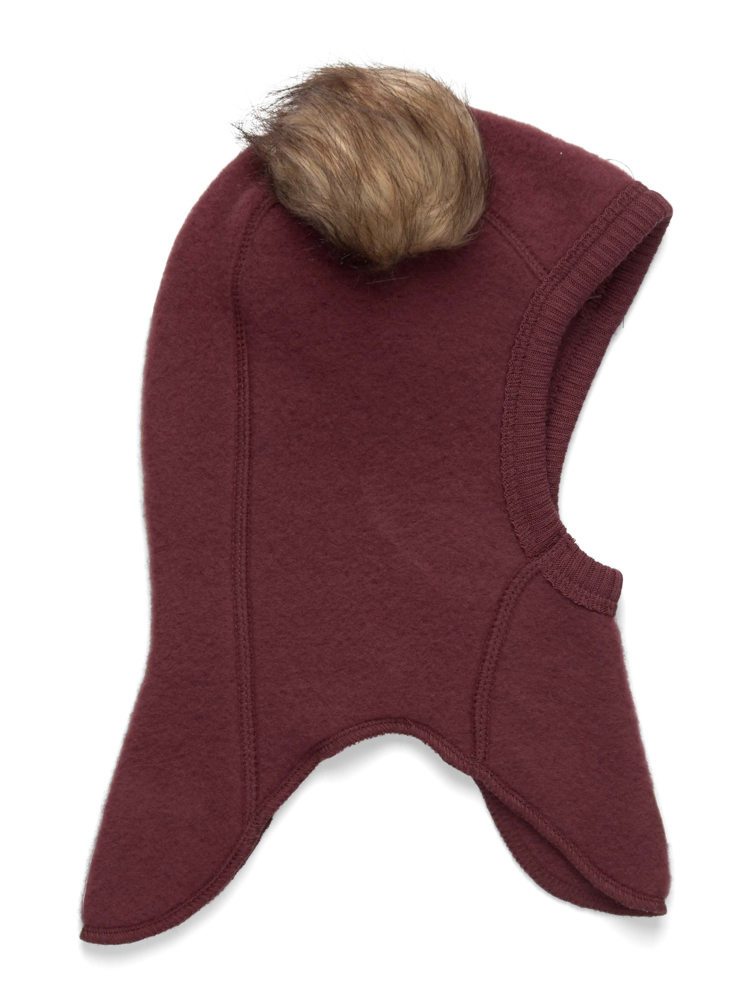 mikk-line - Wool Fullface w. Pom Pom - accessories - rum raisin - 1