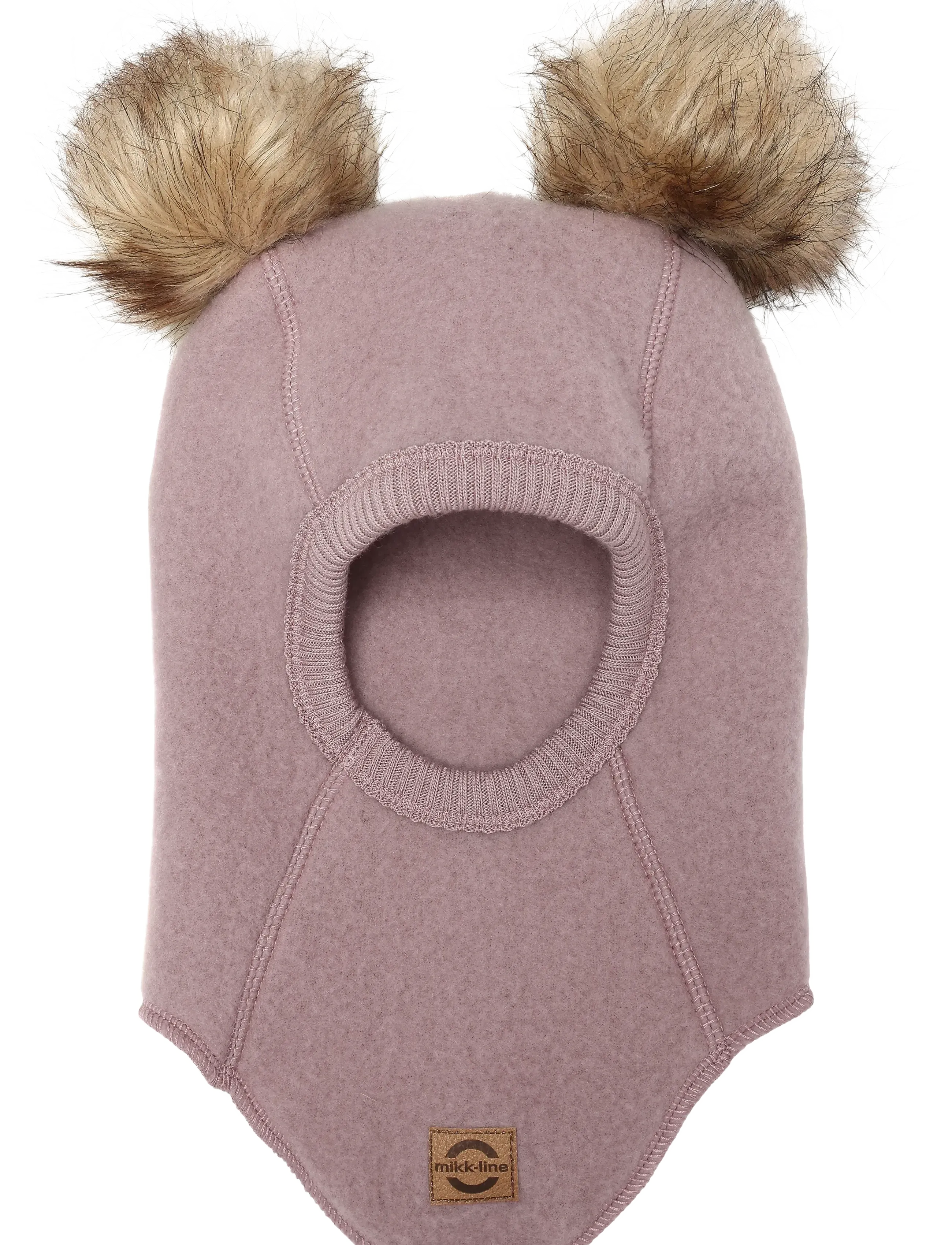 mikk-line Wool Fullface w. Pom Pom - Asusteet - TWILIGHT MAUVE / pink/rose