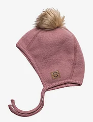 mikk-line - Wool Beanie w. Pom Pom - baby hats - burlwood - 1