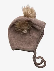 mikk-line - Wool Beanie w. Pom Pom - baby hats - melange denver - 0