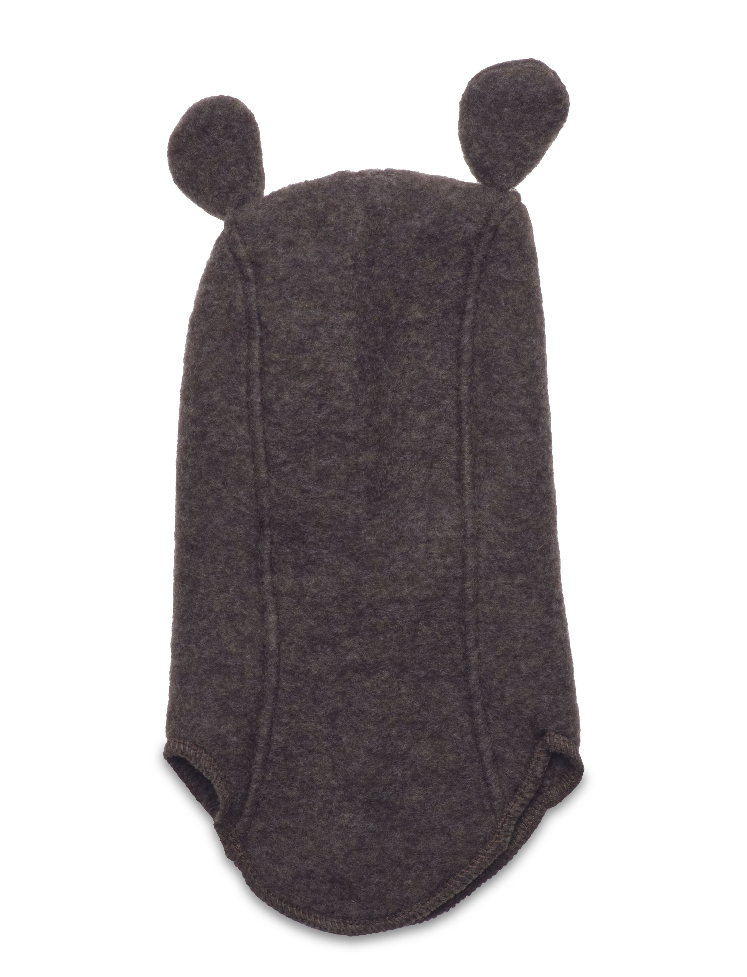 mikk-line - Wool Fullface w Ears - asusteet - dark brown melange - 1