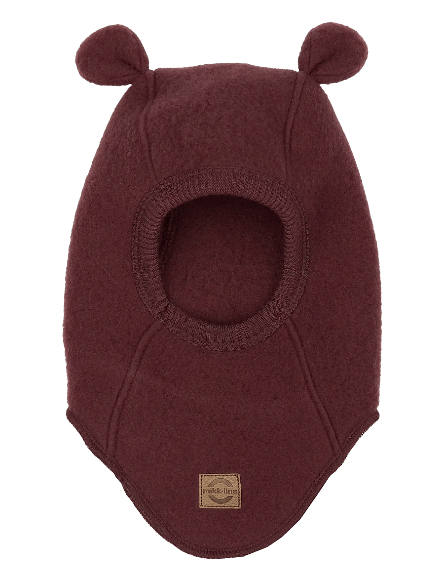 mikk-line - Wool Fullface w Ears - Žiemos aksesuarai - rum raisin - 0