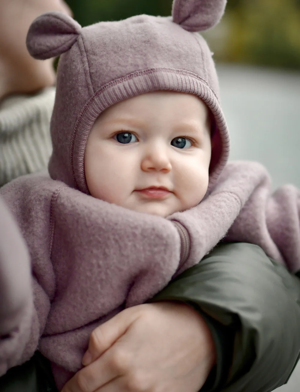 mikk-line - Wool Fullface w Ears - vinter tilbehør - twilight mauve - 0