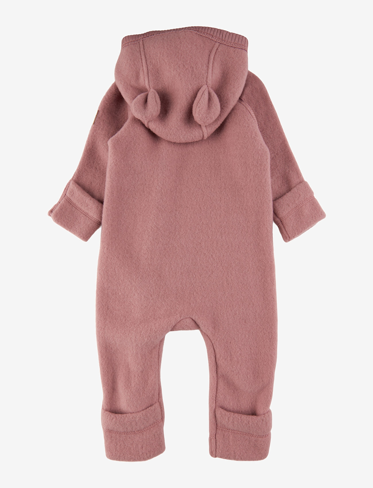 mikk-line - Wool Baby suit w ears - fleece overalls - burlwood - 1