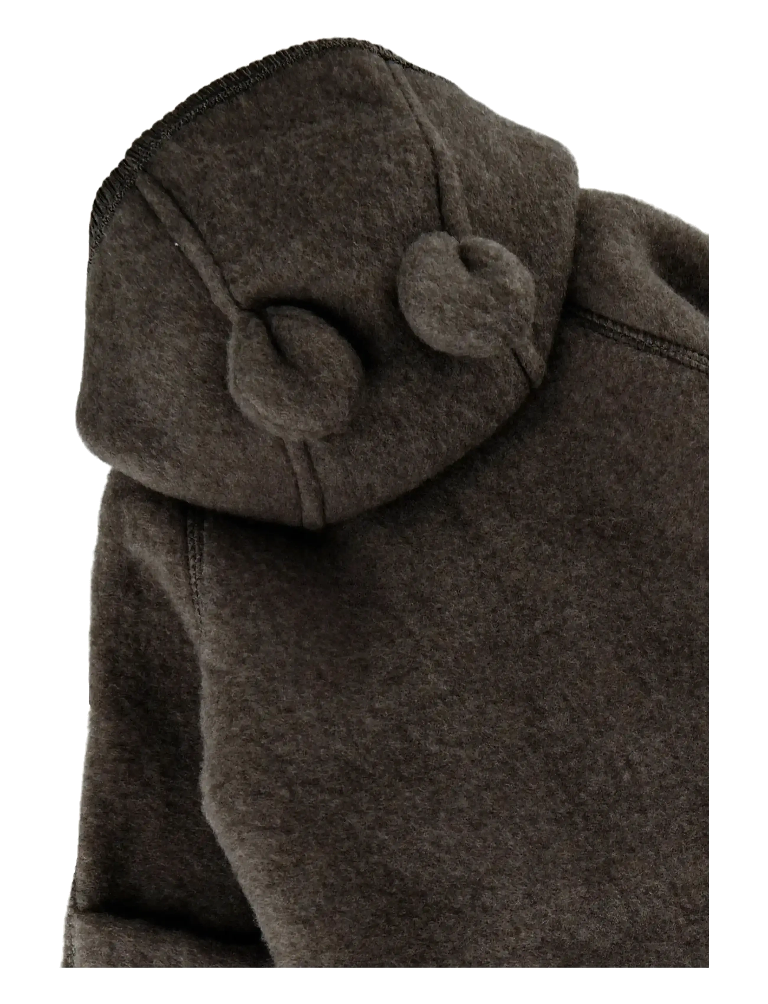mikk-line - Wool Baby suit w ears - odzież wierzchnia - dark brown melange - 2