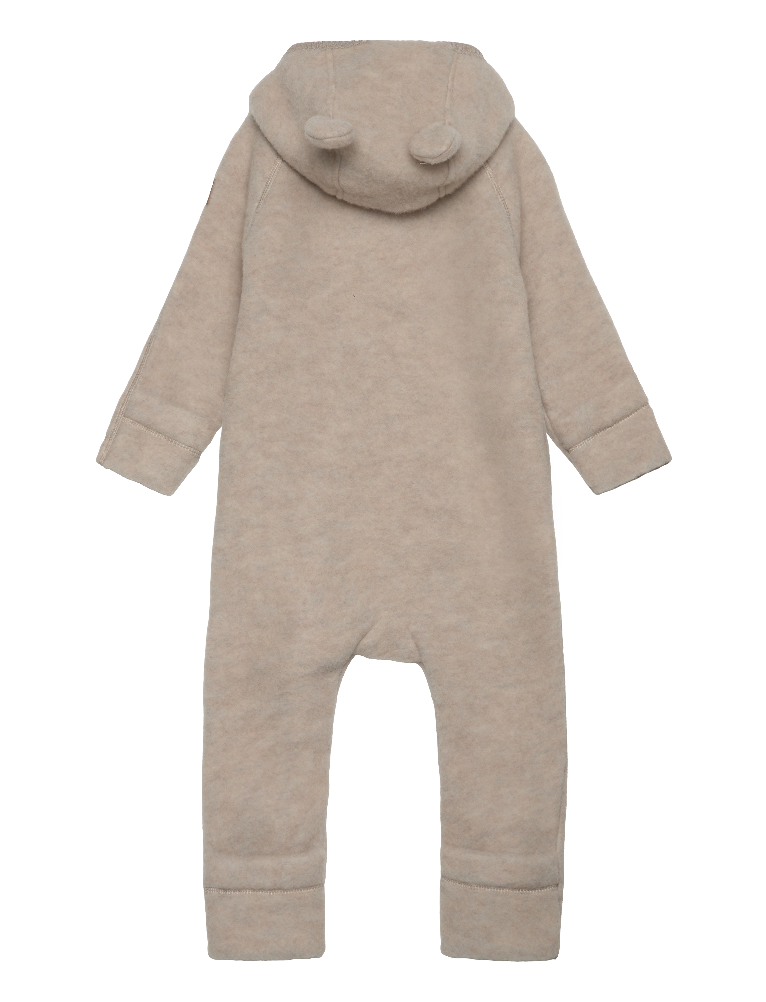 mikk-line - Wool Baby suit w ears - fleecedragter - melange offwhite - 1