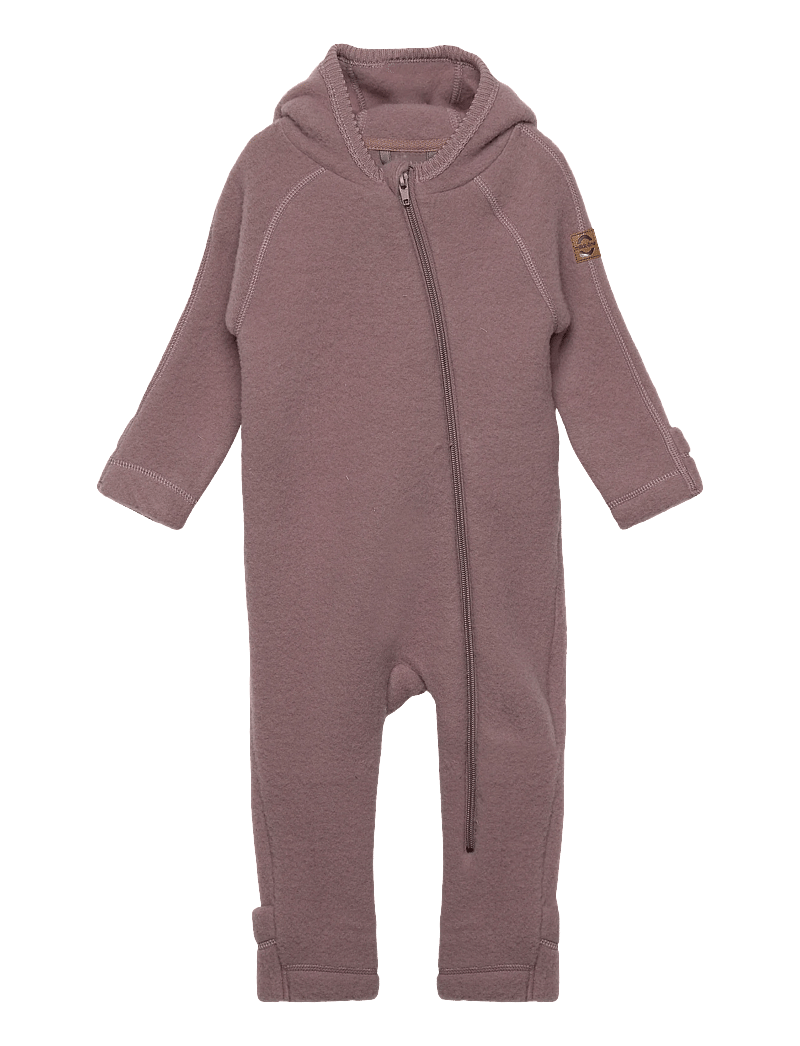 mikk-line - Wool Baby suit w ears - fleeceoveraller - twilight mauve - 0