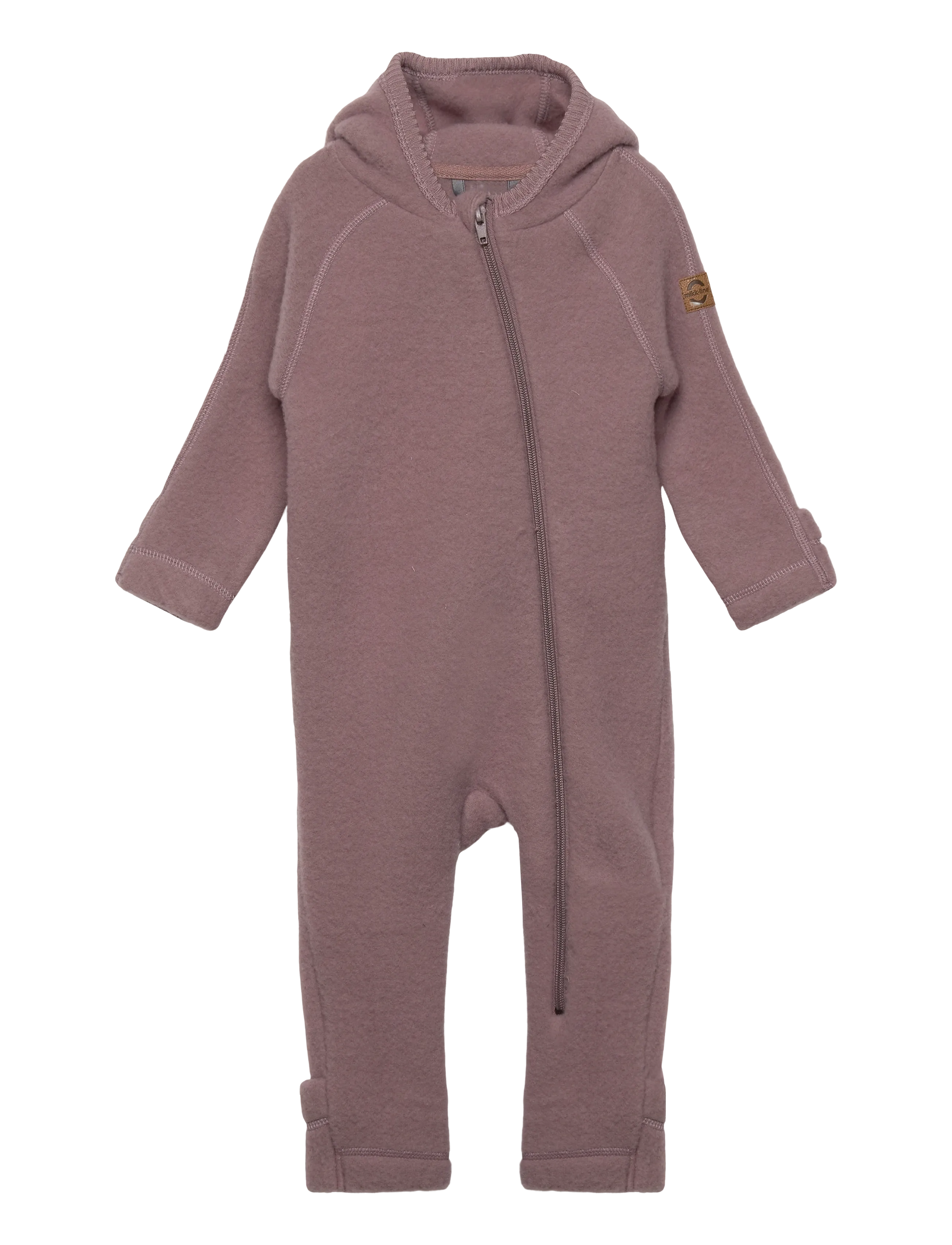 mikk-line - Wool Baby suit w ears - overtøj - twilight mauve - 0