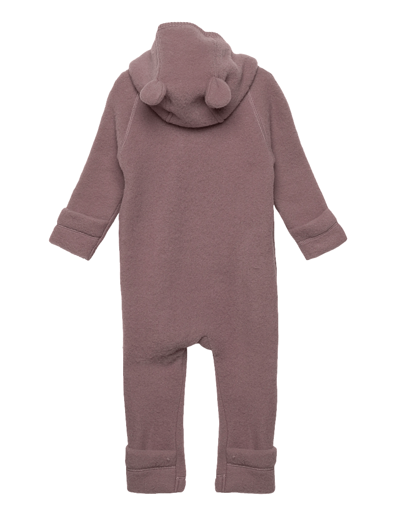 mikk-line - Wool Baby suit w ears - fleeceoveraller - twilight mauve - 1