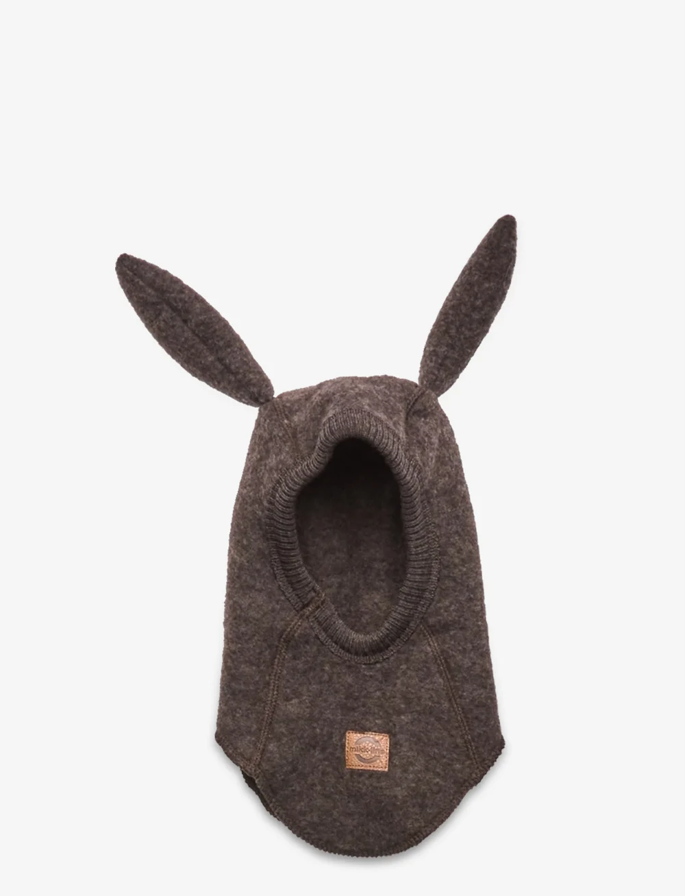 mikk-line - Wool Fullface w Bunny Ears - accessoires d'hiver - dark brown melange - 0