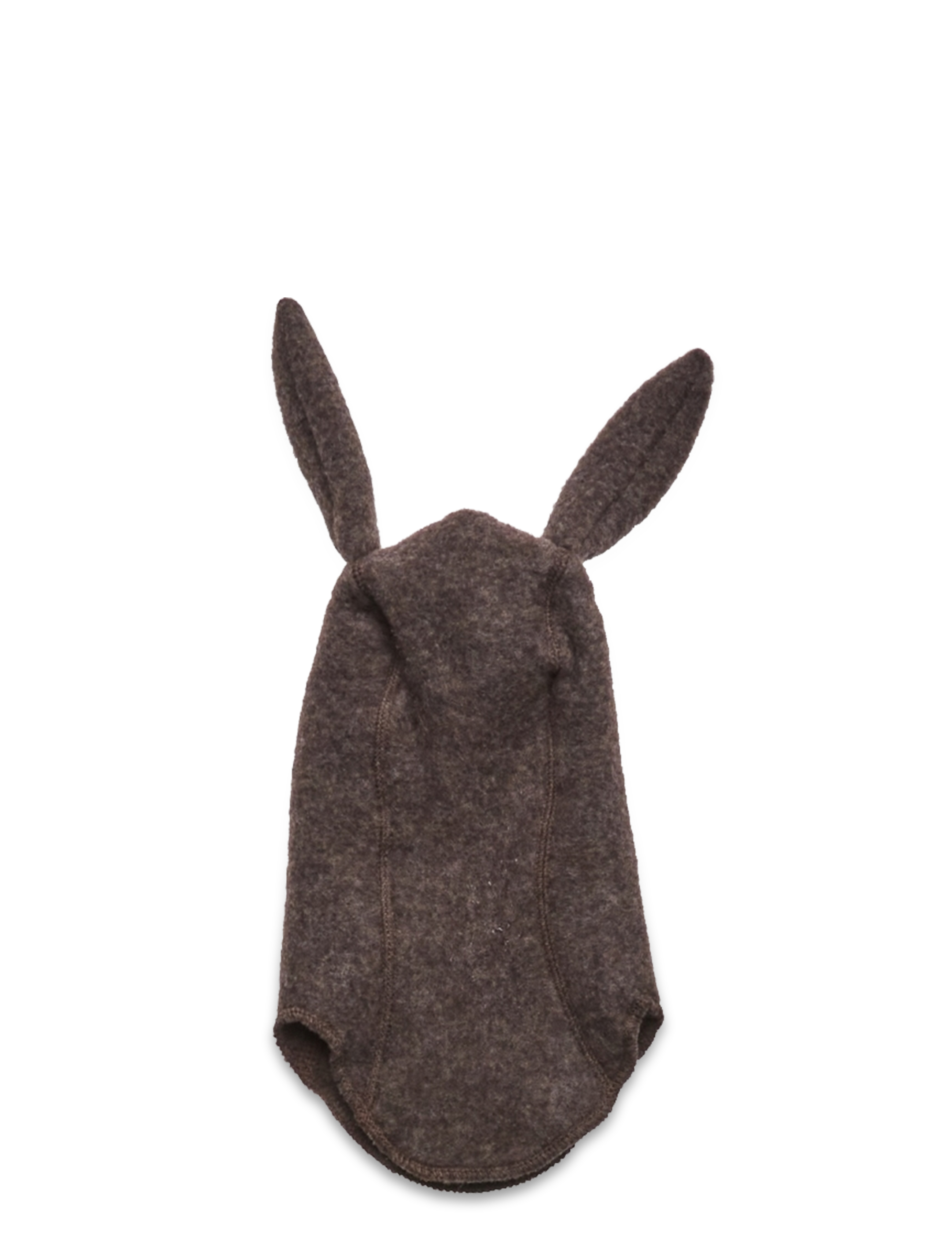 mikk-line - Wool Fullface w Bunny Ears - talveaksessuaarid - dark brown melange - 1