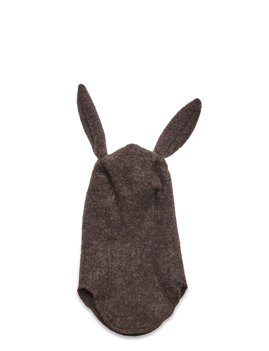 mikk-line - Wool Fullface w Bunny Ears - talveaksessuaarid - dark brown melange - 1