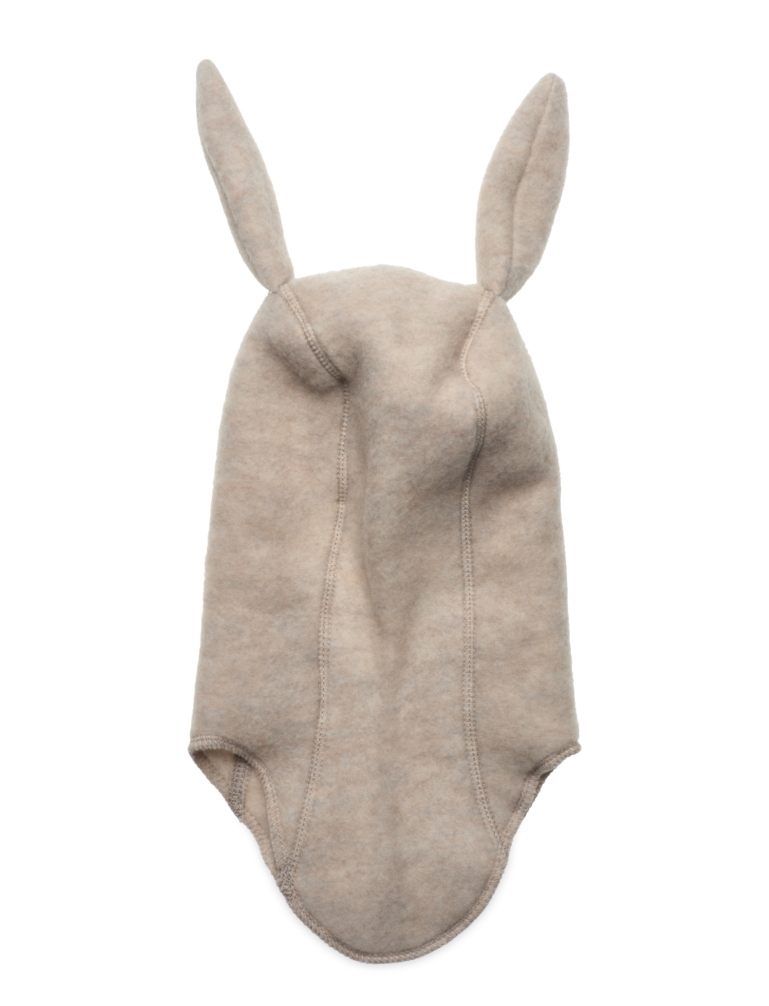 mikk-line - Wool Fullface w Bunny Ears - accessories - melange offwhite - 2