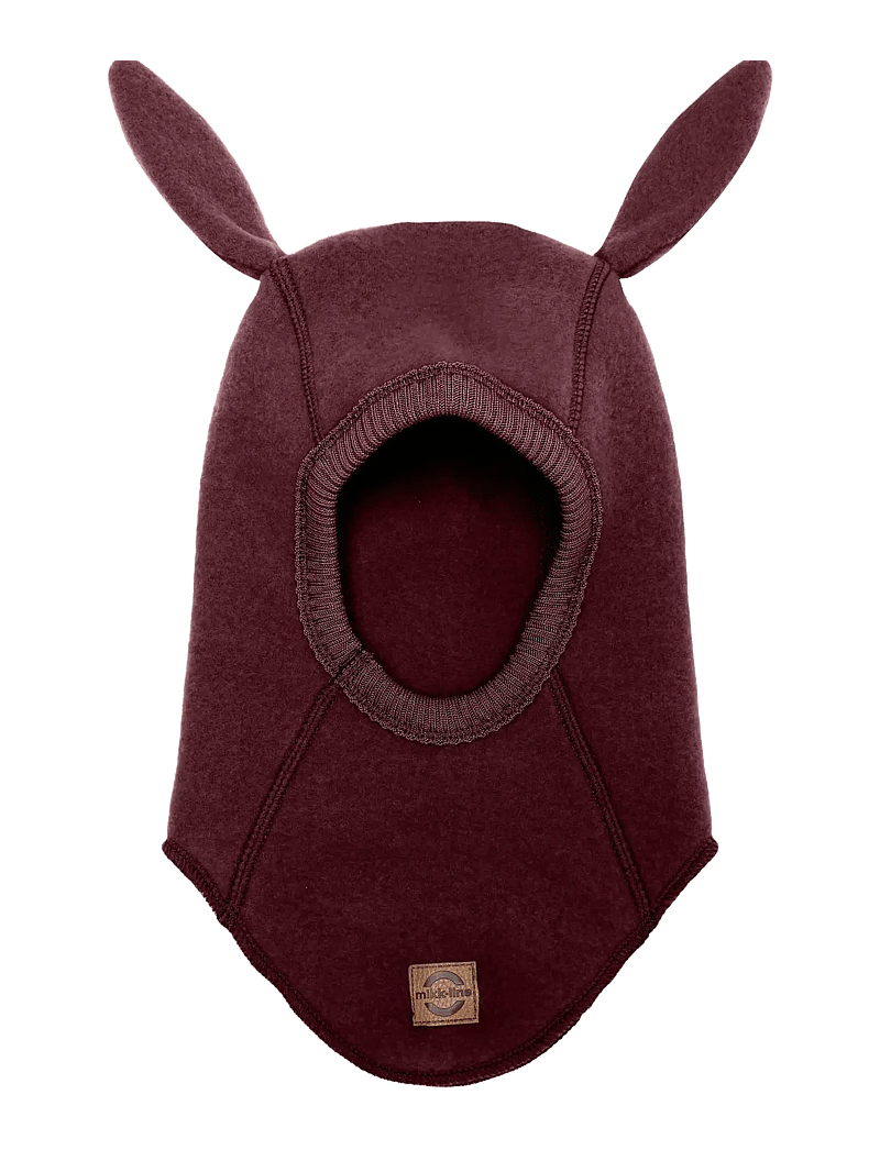 mikk-line - Wool Fullface w Bunny Ears - Žiemos aksesuarai - rum raisin - 0