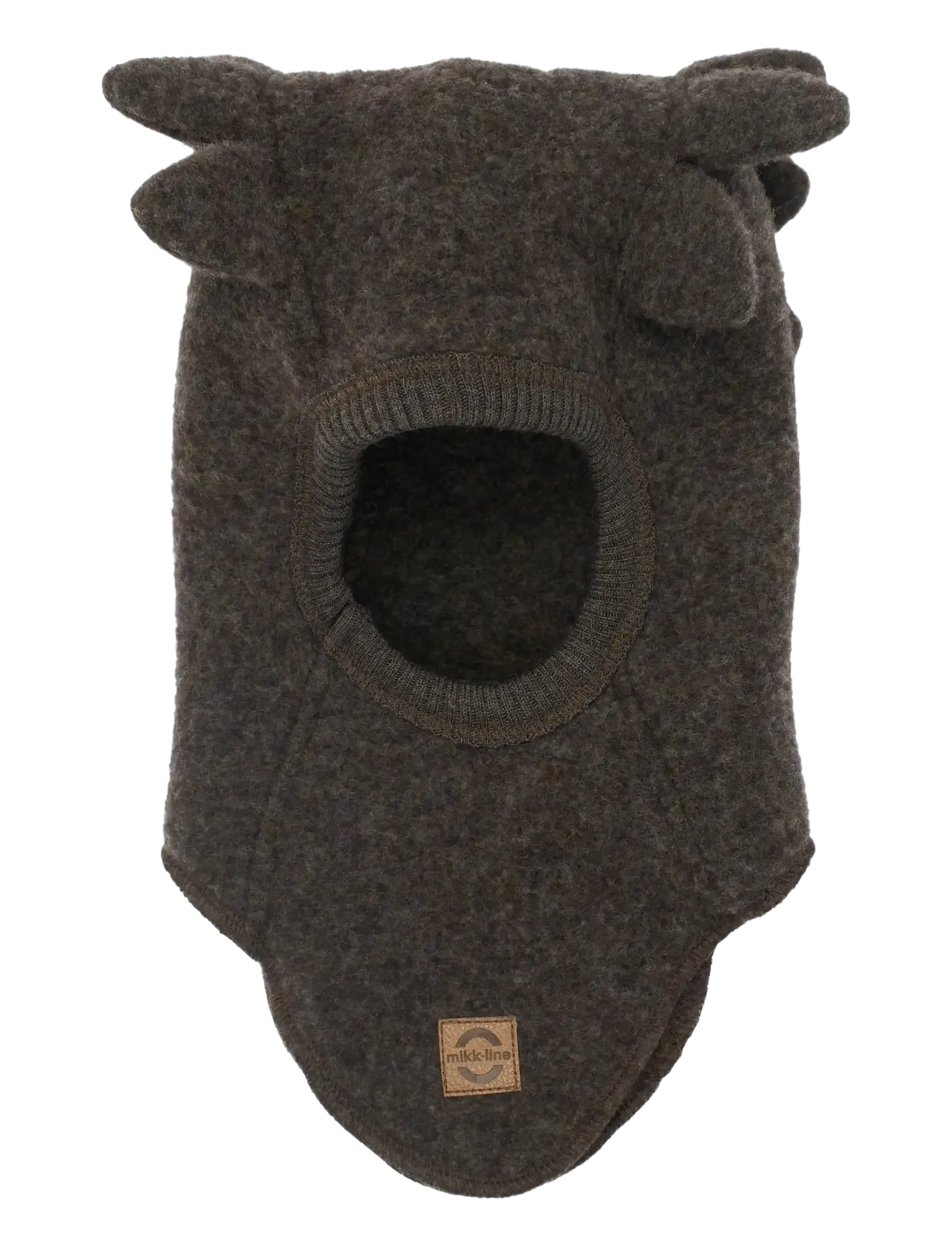 mikk-line Wool Fullface Croco, Børn, Uld Croco Elefanthue, Brun, Str: 62/68