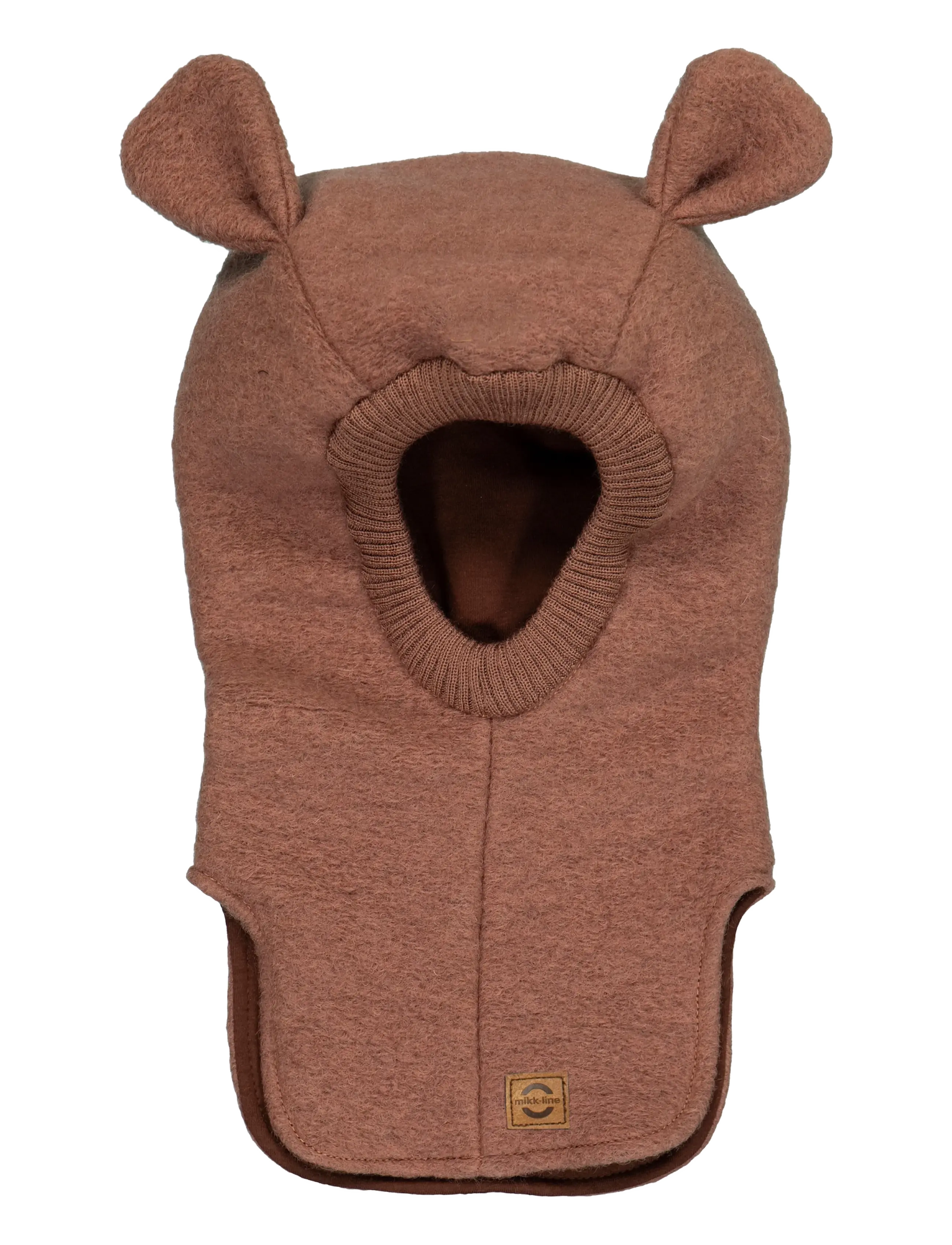 mikk-line Airwool Balaclava w Ears - Wolle - BURLWOOD / brown